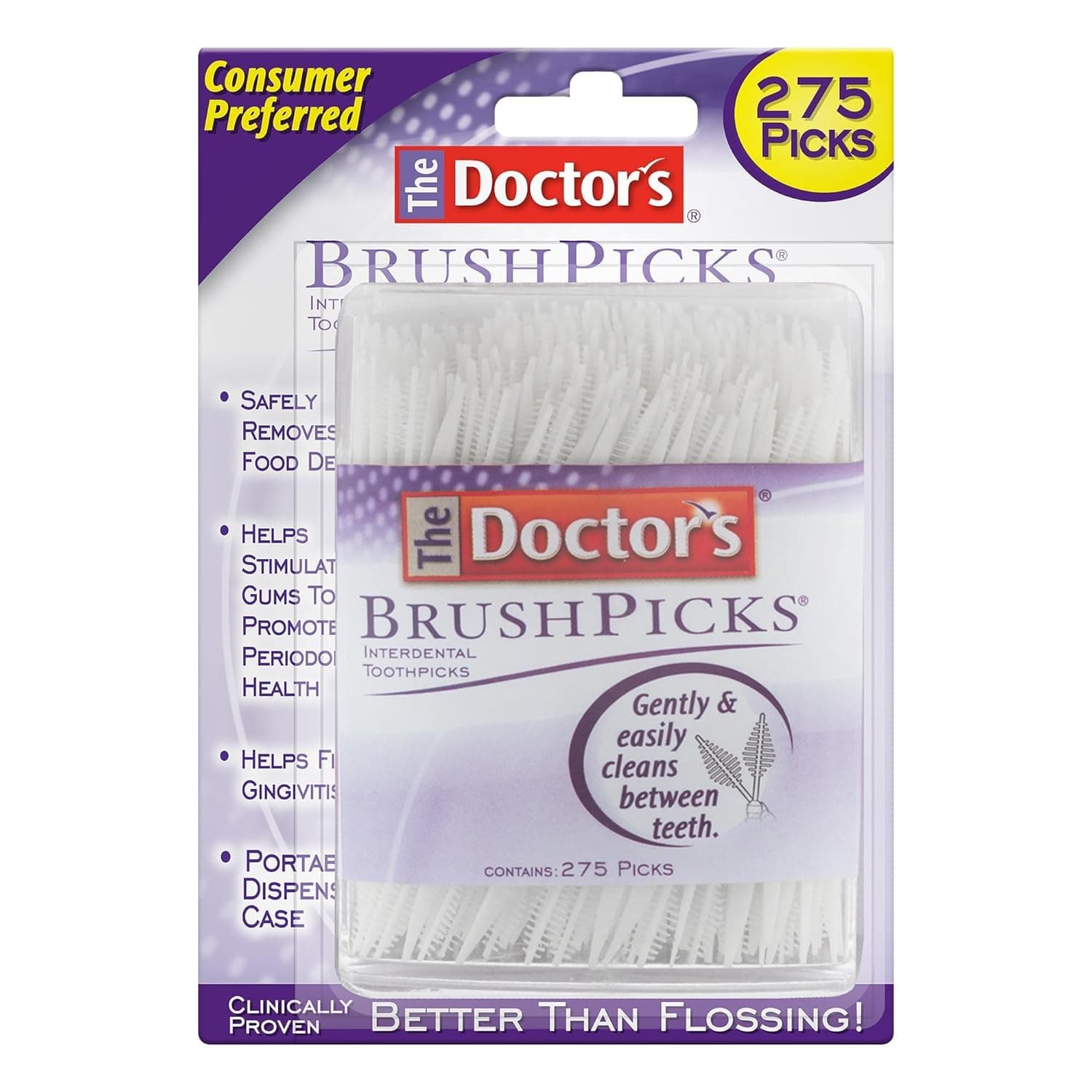 Brushpicks Toothpicks, 275 Count