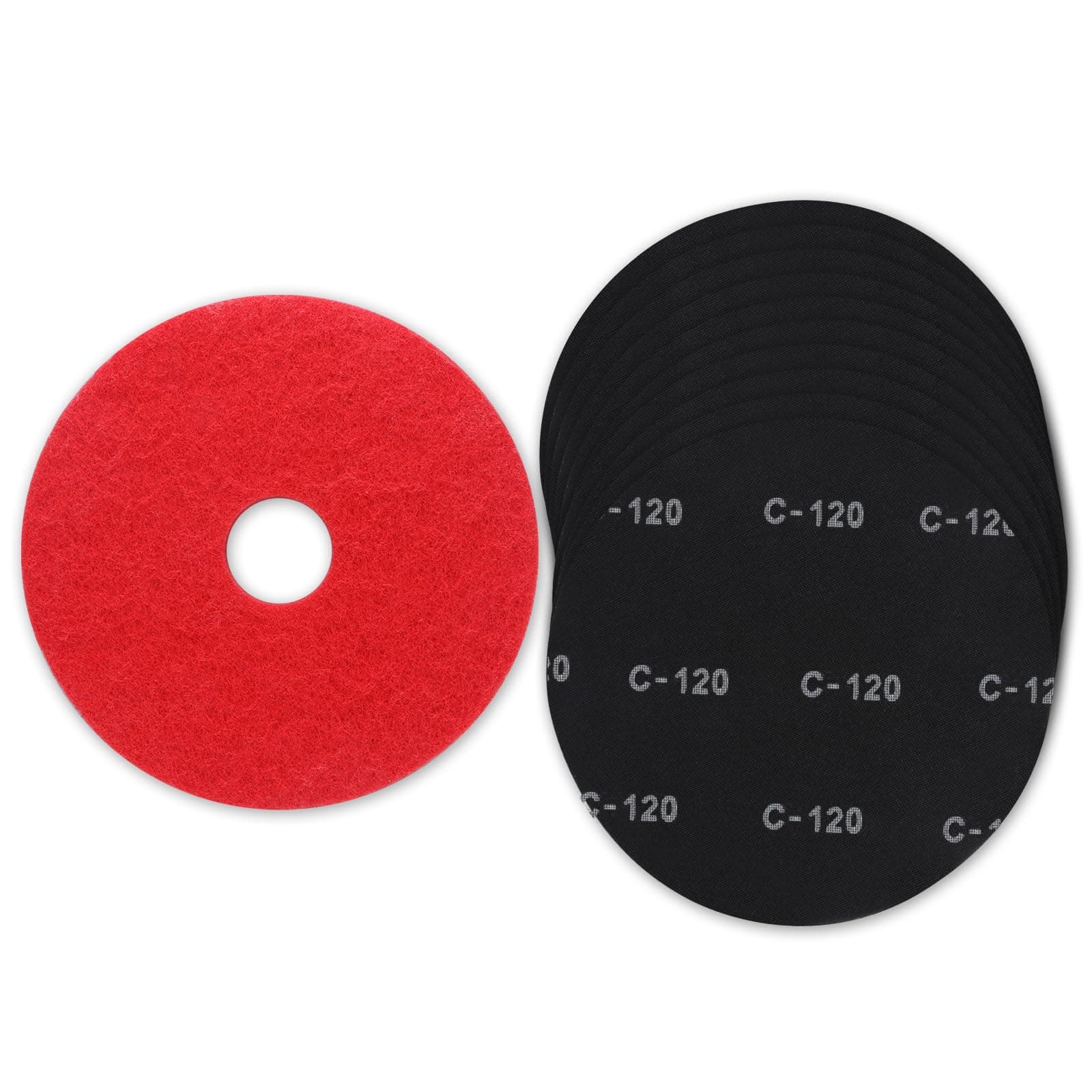 17" Sanding Screen Discs with Buffer Pad,10 Pack 120 Grit Mesh Floor Sanding Screen - for Wood Floor,Epoxy Maintenance