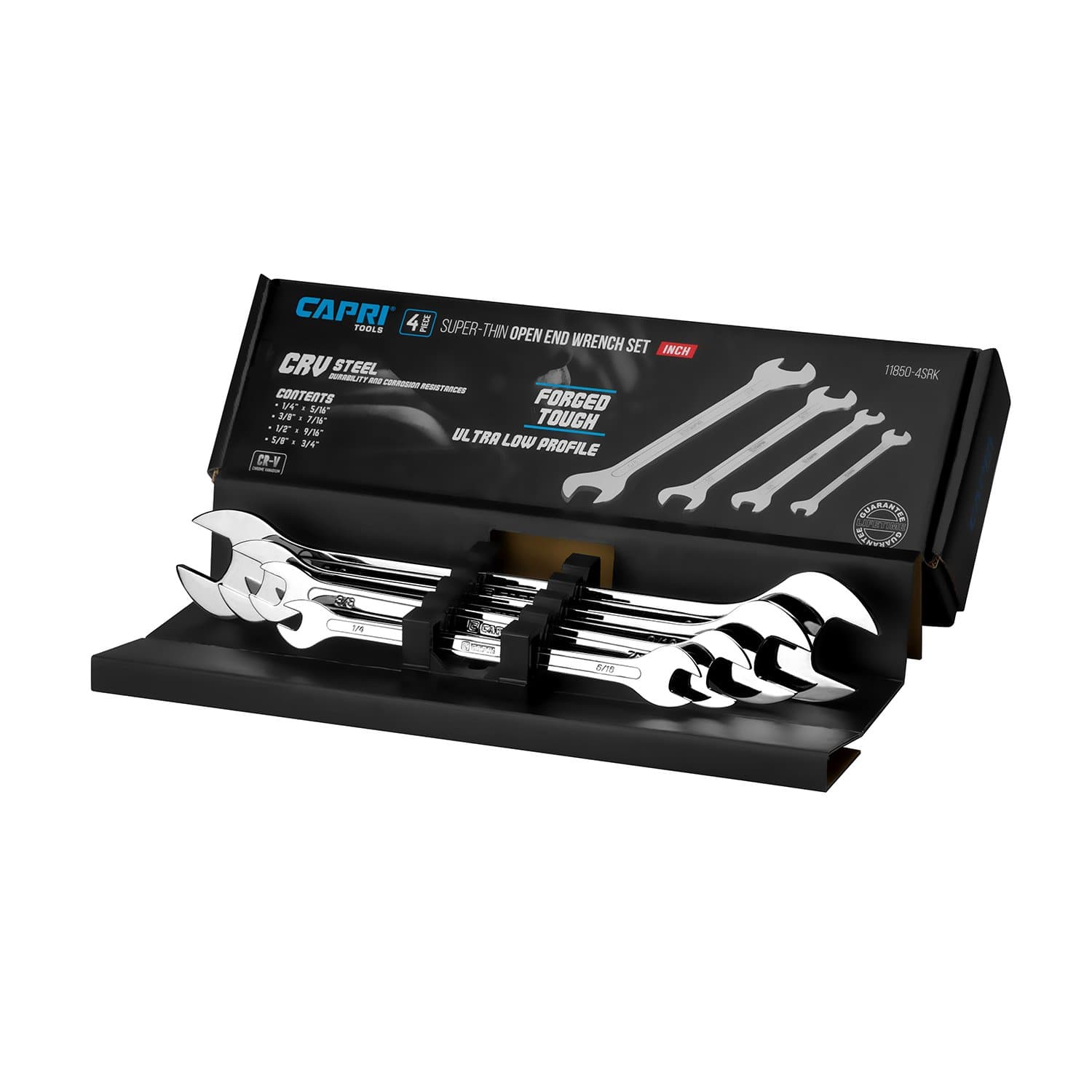 Super-Thin Open End Wrench Set, SAE