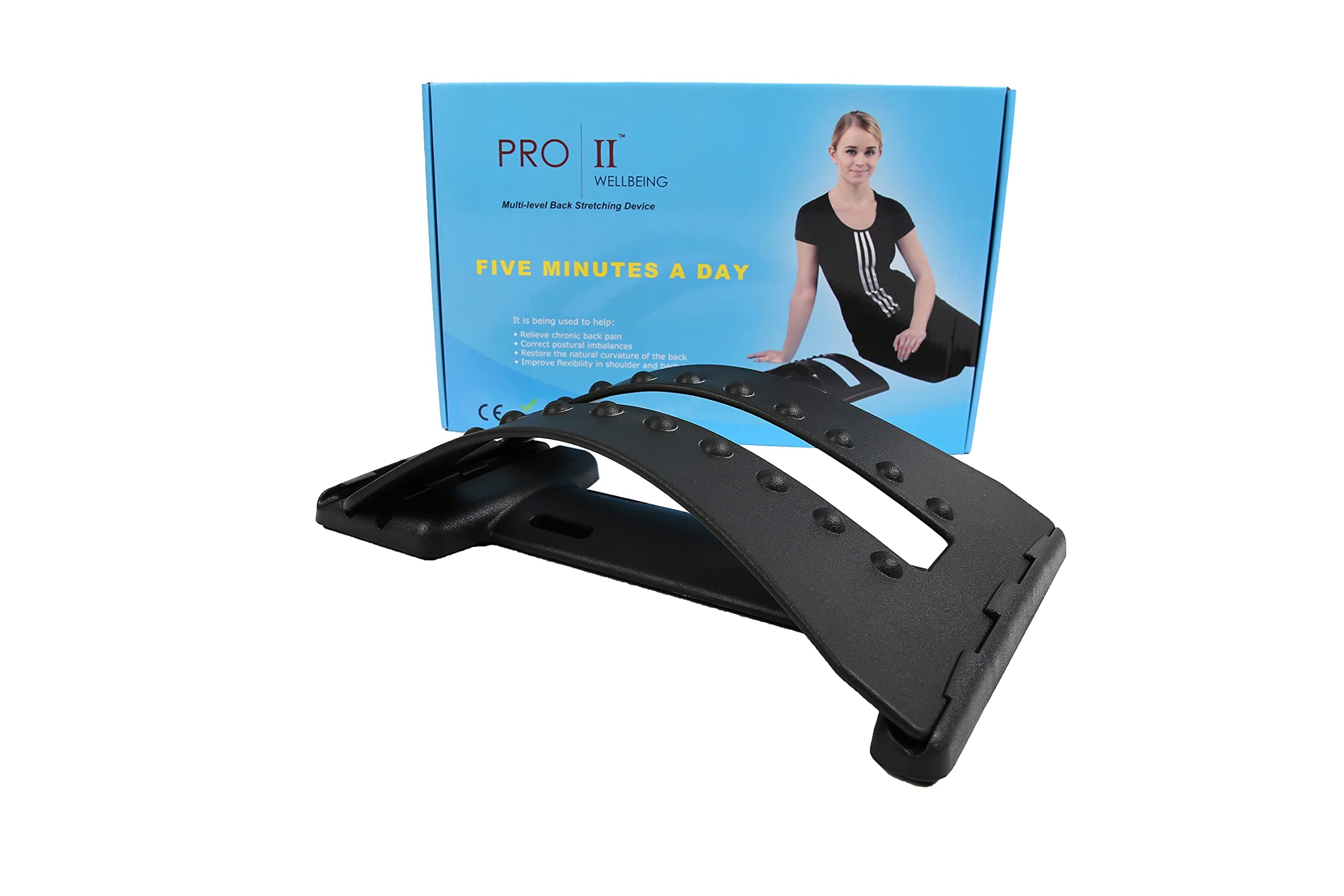 PRO 11 WELLBEING Pro11 3rd Generation Design Posture Plus Corrector and Back Pain Relief Stretcher with Scannable QR Code Instructions