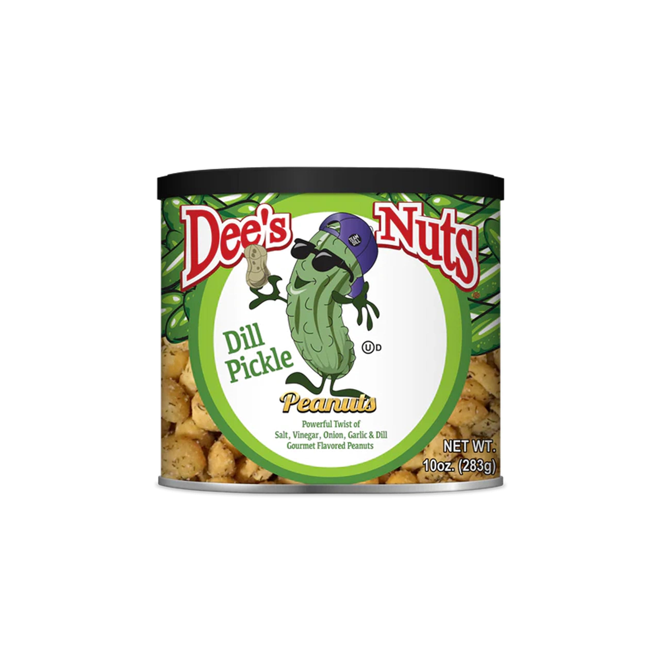 Dee's Nuts Gourmet Flavored Peanuts 10 oz (10 Oz (Pack of 1), Dill Pickle)