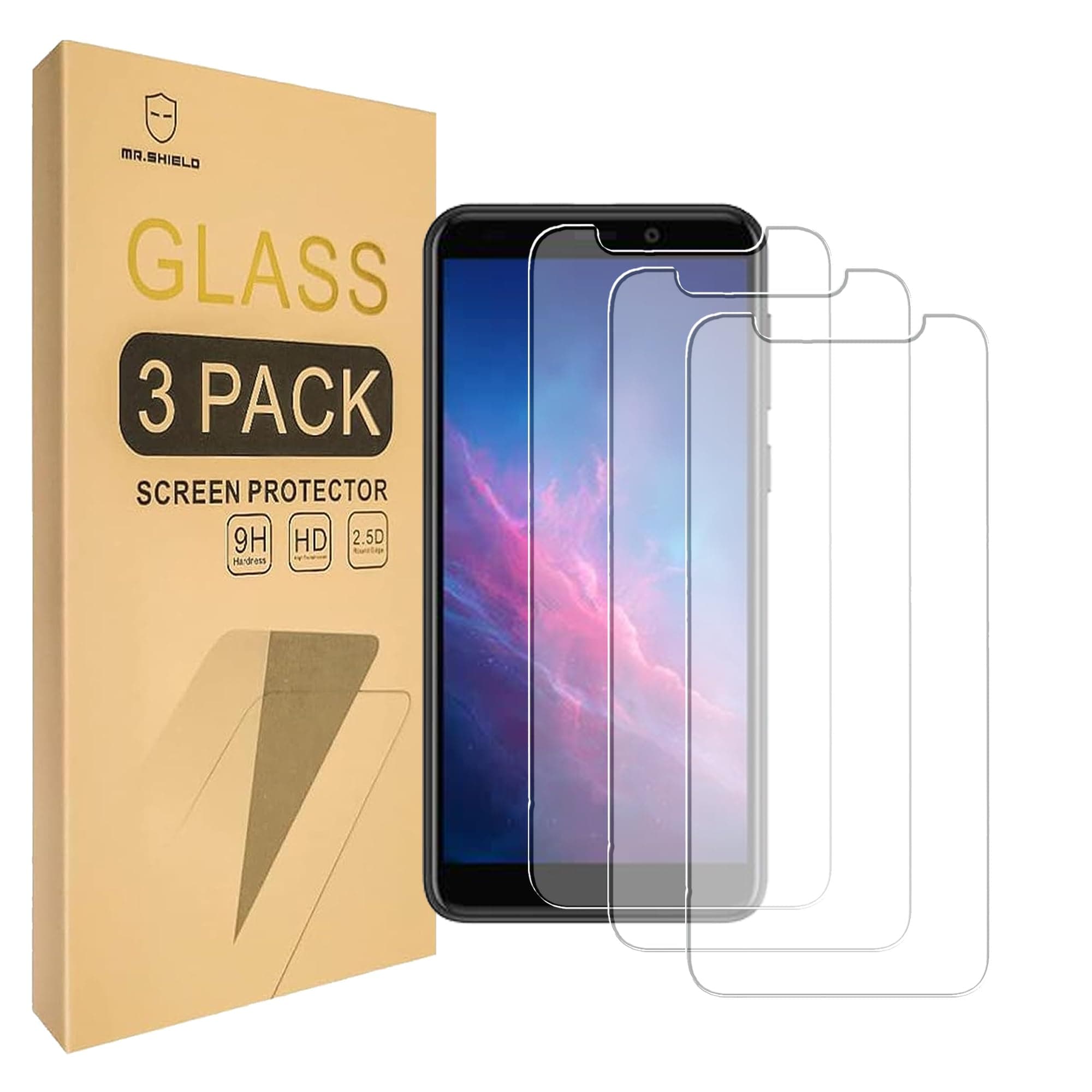 (3 Pack) for Cloud Stratus C7 screen protector Compatible with Cloud Mobile Stratus C7 Screen Protector Tempered Glass [9H Hardness][High definition Anti Scratch ] M-1