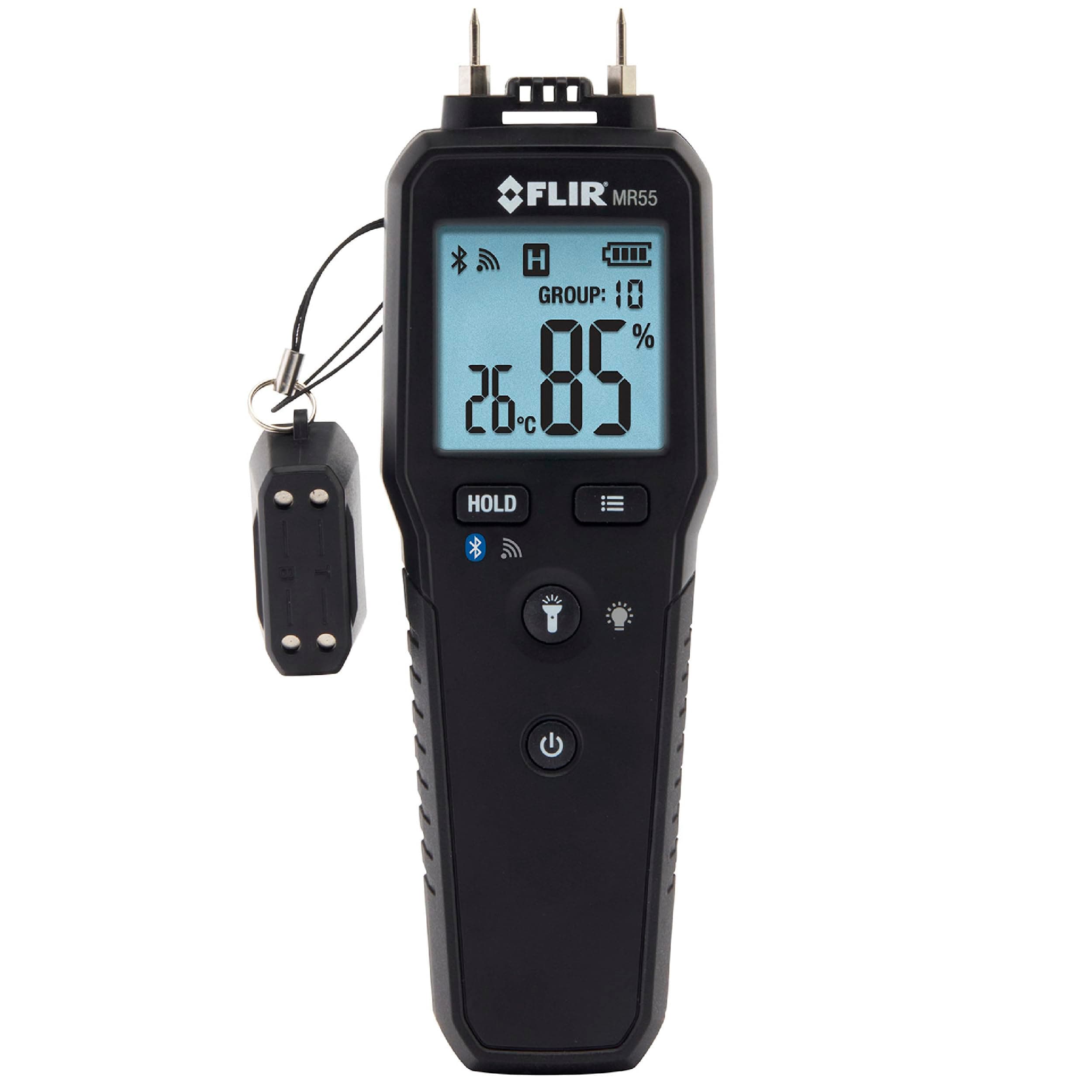 MR55 - Pin Moisture Meter with Bluetooth for Instant Data Sharing via the FLIR Tools® Mobile app.