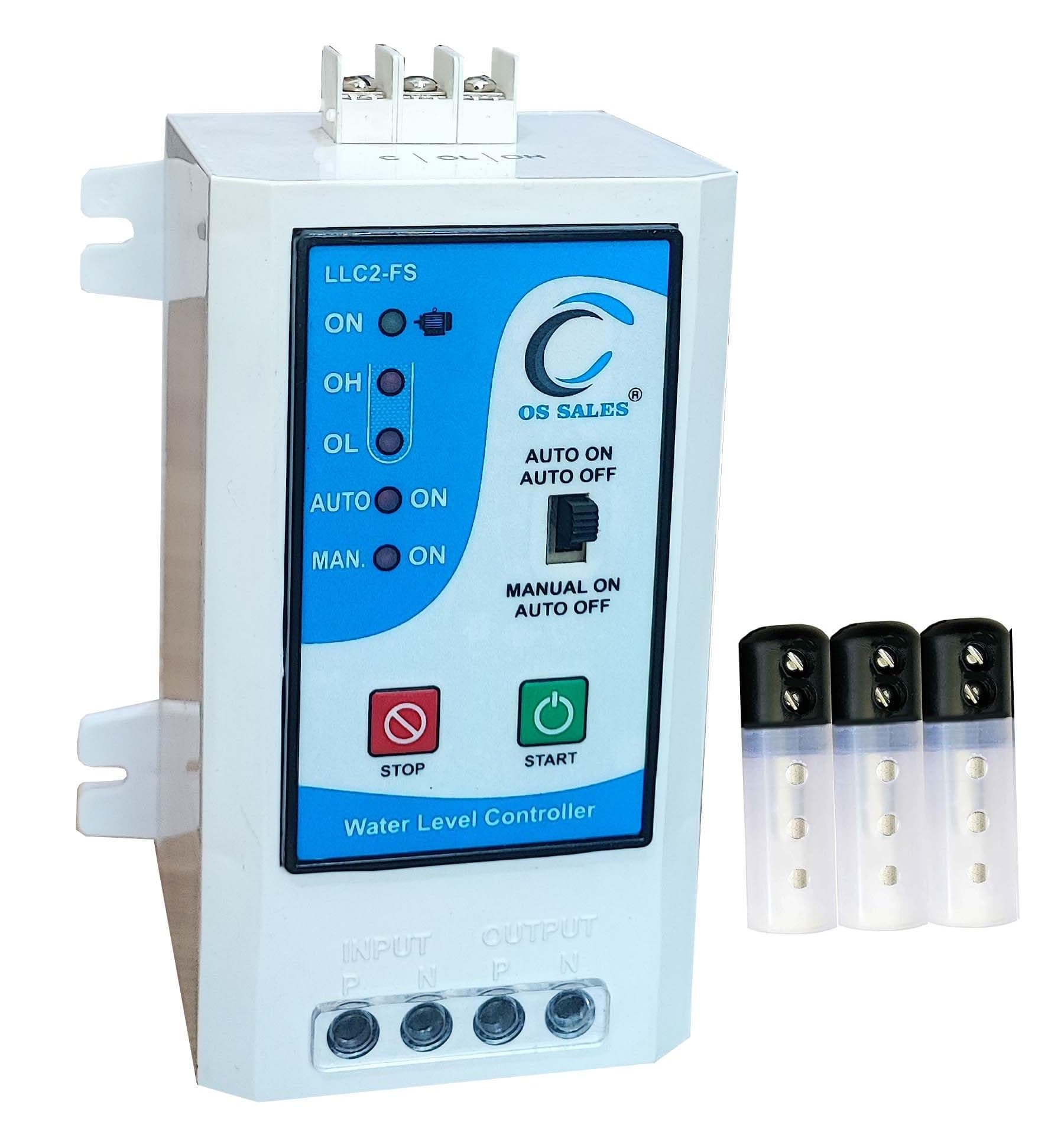 OS SALES Fully Automatic Water Level Controller with Manual on and Auto Off Facility for Monoblock Motor