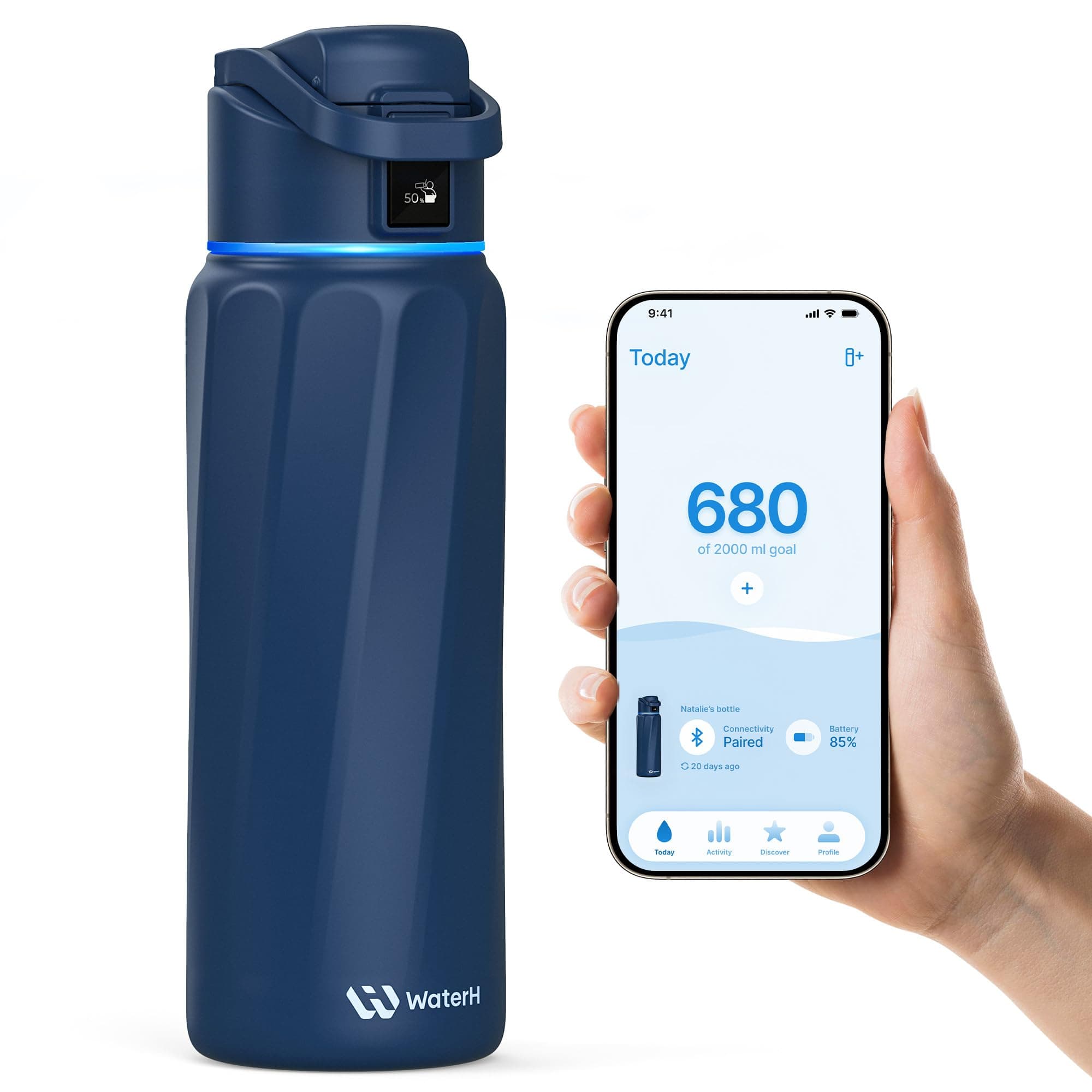 - BOOST Smart Water Bottle with Reminder & Tracker, Double Wall Vacuum Insulated Bottles Stainless Steel, 32oz BPA-Free Wide Mouth for School, Gym, Office, Ideal for Mother's Day