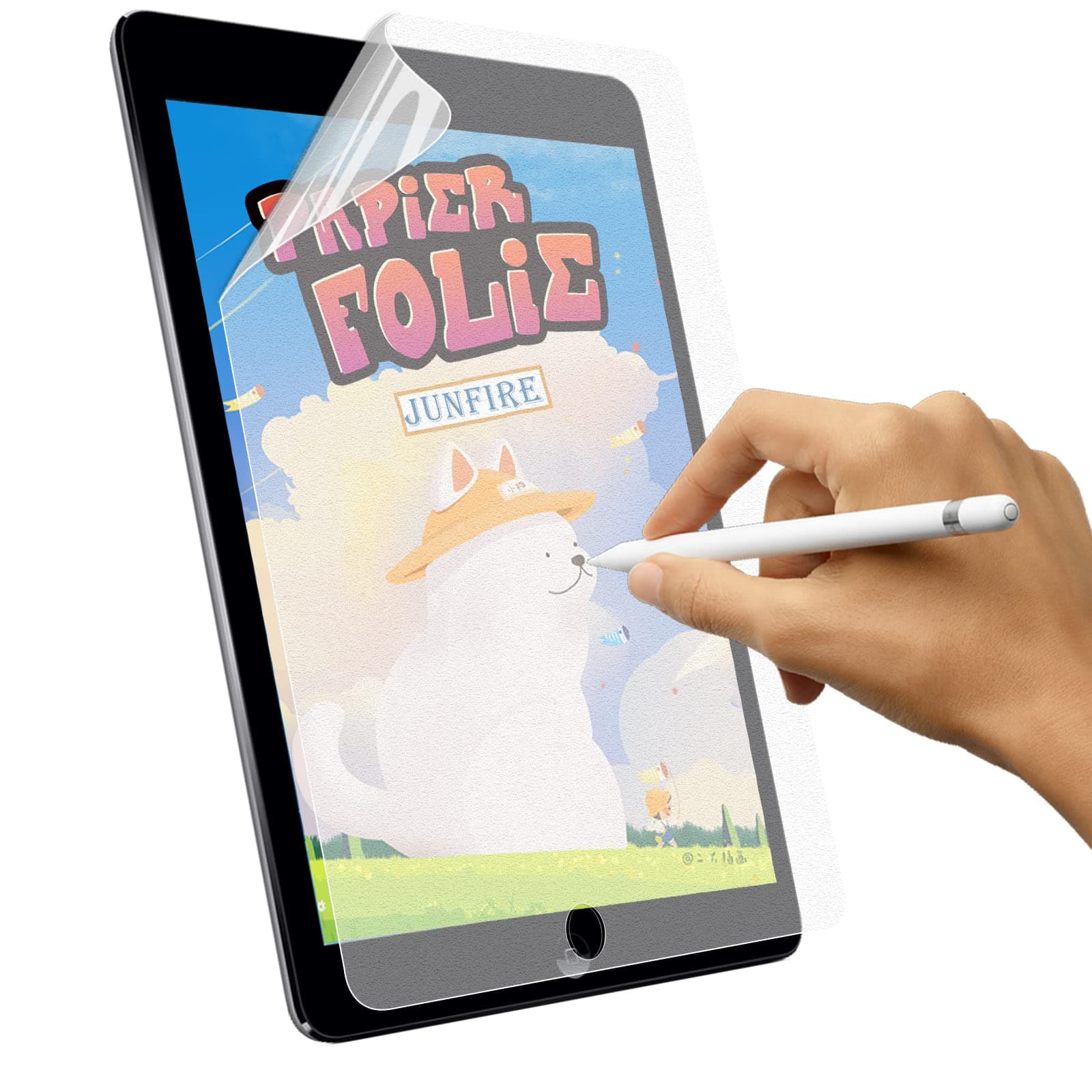 Junfire[2 Packs] Matte Tempered Glass Screen Protector for iPad 9th Generation 2021, iPad 8th/7th Gen 10.2 inch Screen Film, Anti Glare/Anti-Fingerprint/Bubble Free/Case Friendly/9H Hardness