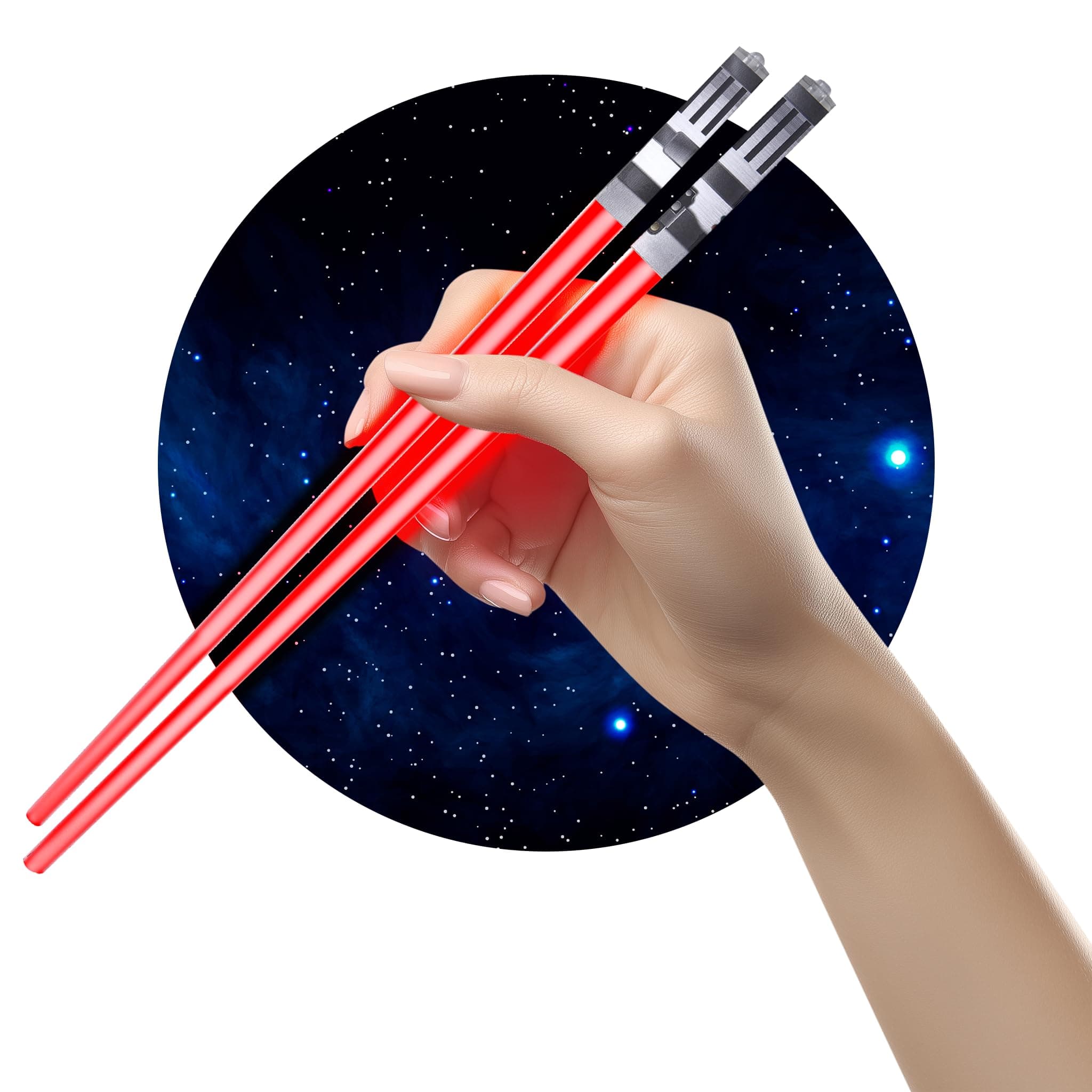 ChopSabers Light Up Lightsaber Chopsticks, Red