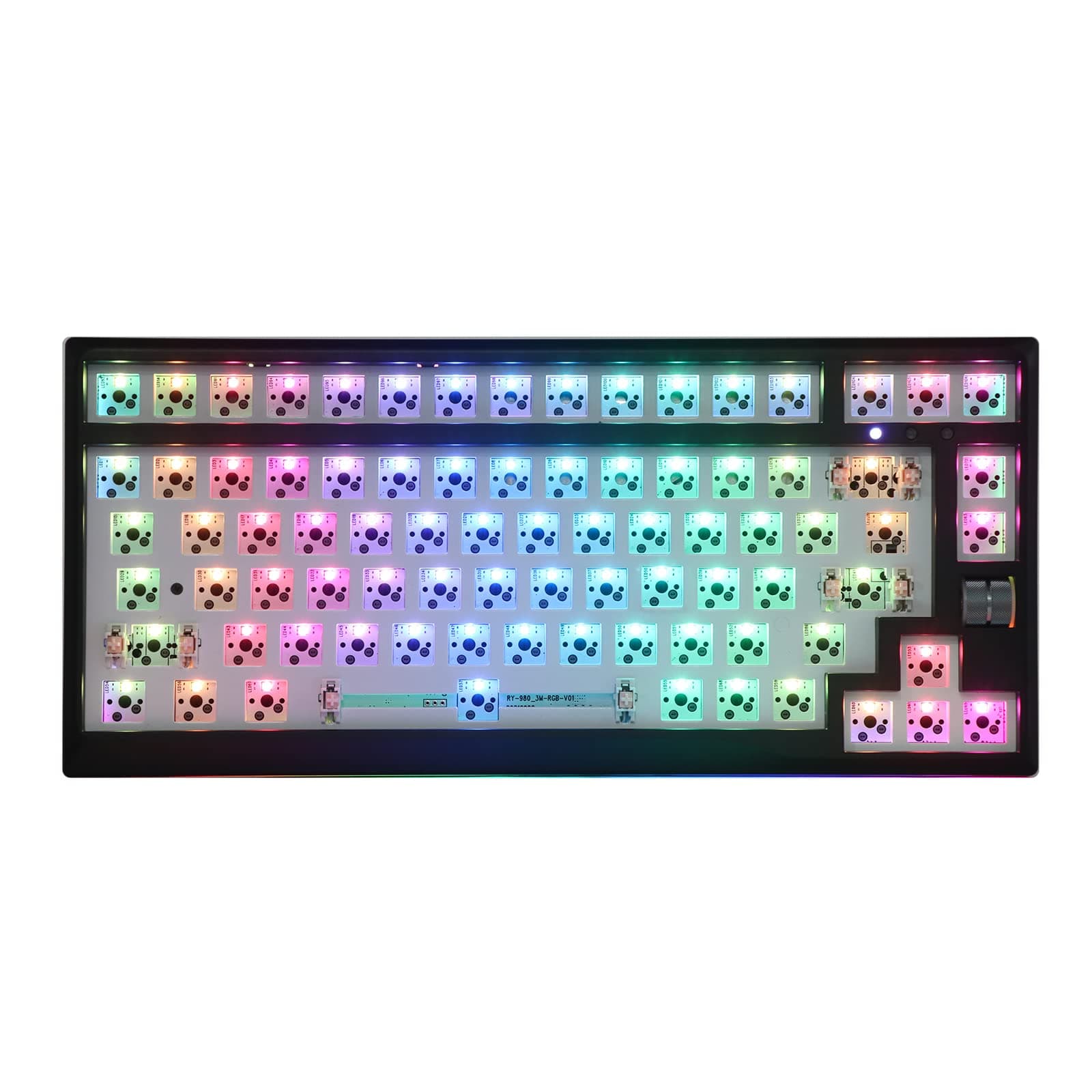 EPOMAKER Eclair 75% Mechanical Gaming Keyboard Kit, Hot Swappable Programmable RGB Bluetooth 5.0/2.4GHz/Wired Triple Modes NKRO with Sound Absorption Foam, Multimedia Wheel Control, for Mac/Win