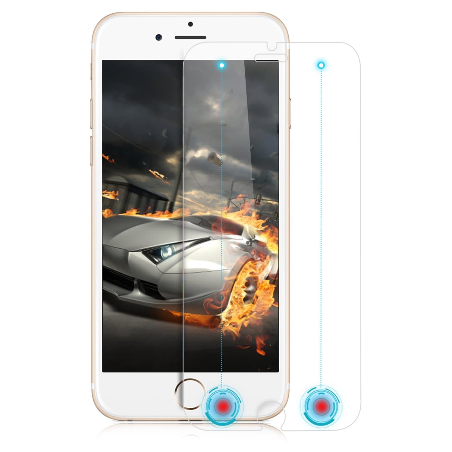 Smarteer Tempered Glass Screen Protector with Smart Invisible Return Key & Confirm Key for iPhone 6S