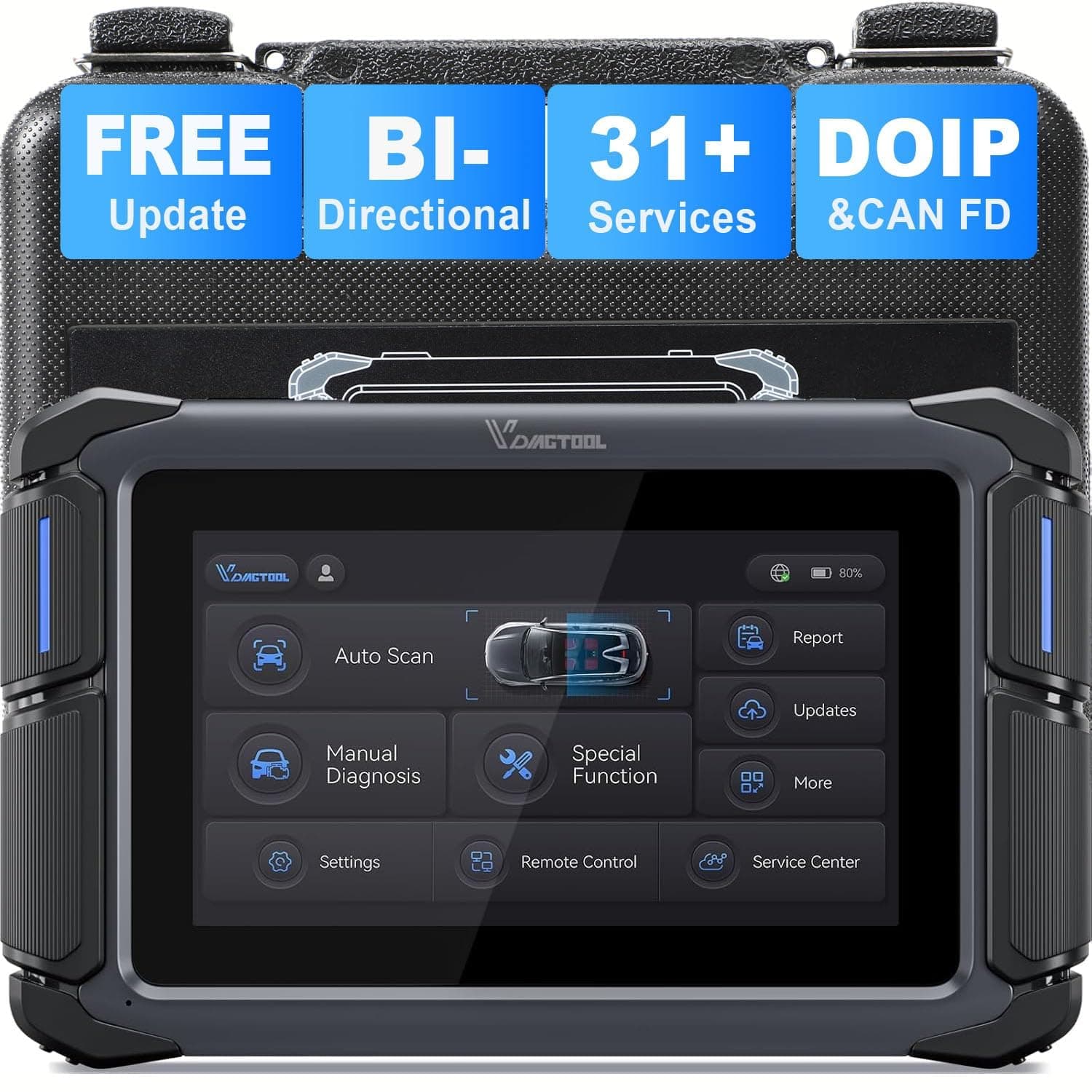 Bidirectional Scan Tool VD70 Lite, OBD2 Scanner Diagnostic Tool with 31+ Resets, 2026 Scanner for Car, Full System Scan, CAN FD & DoIP, Free Update