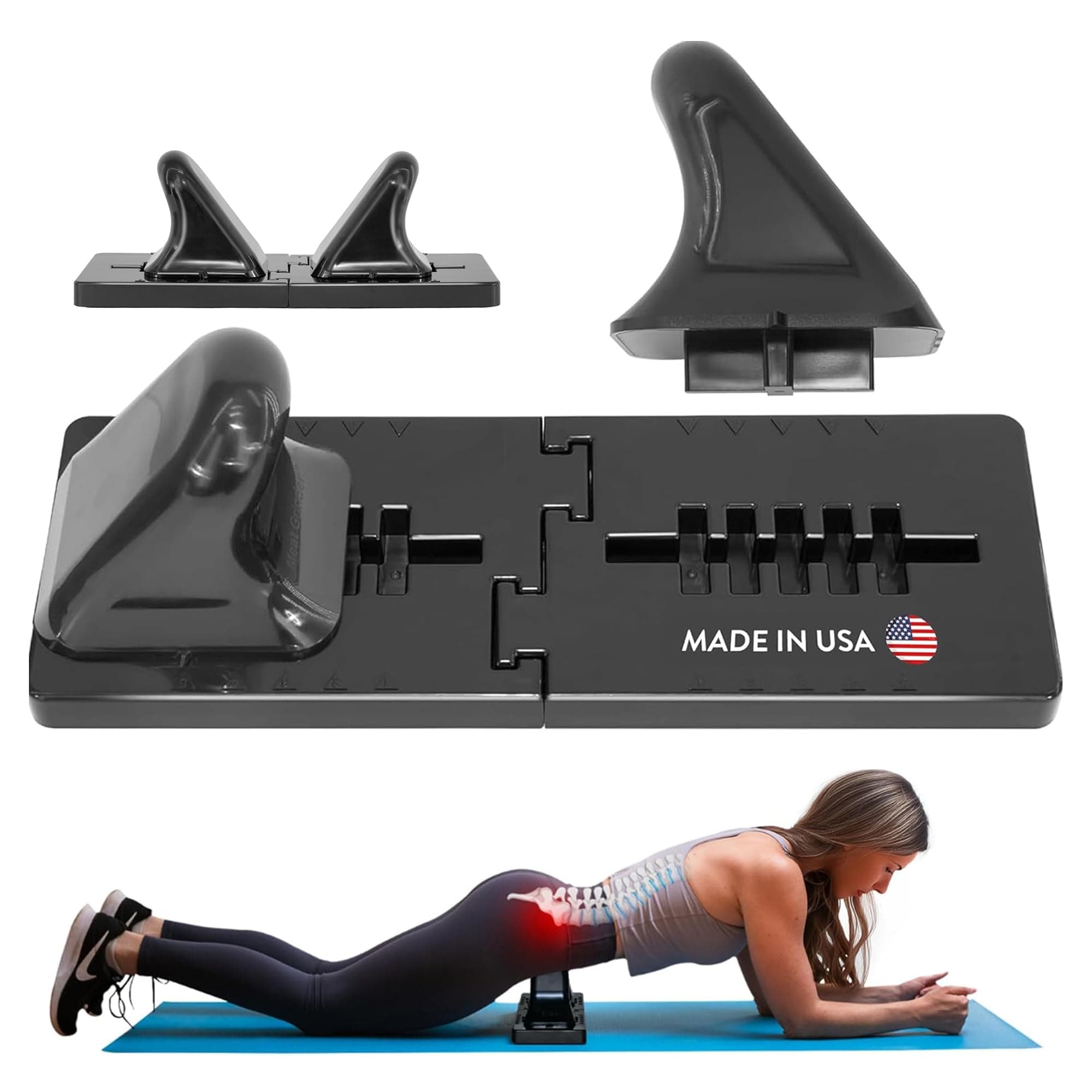 Wave - Fully Adjustable Psoas Muscle Release Tool with Thrival App for QL, Hip Flexor, Back, Hamstring, Glute, Iliacus, and Neck Pain - Trigger Point and Myofascial Release Tool - Carbon Black