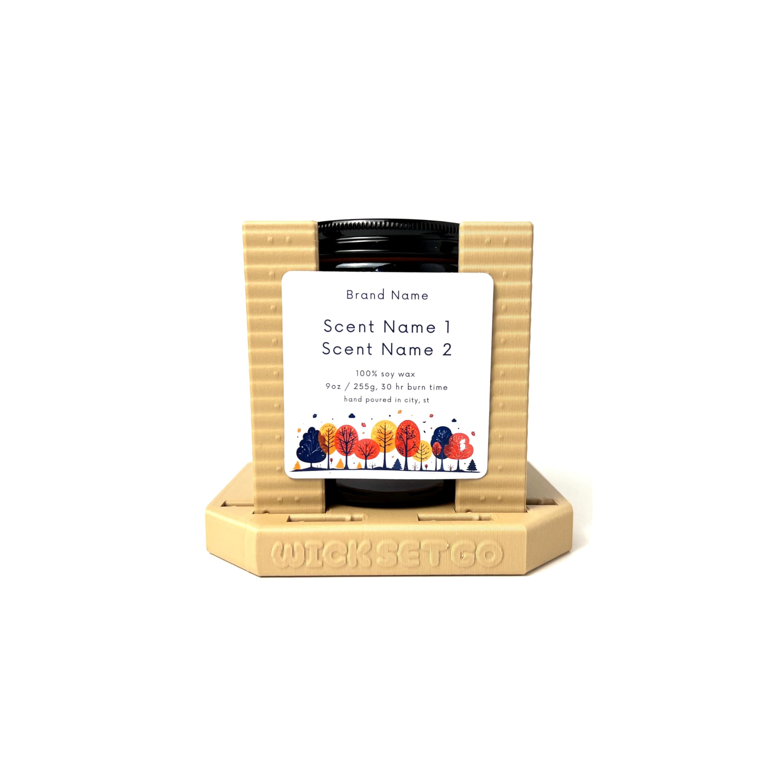 Wick Set Go Sticker Label Application Installation Tool for Jars, Containers, Bottles