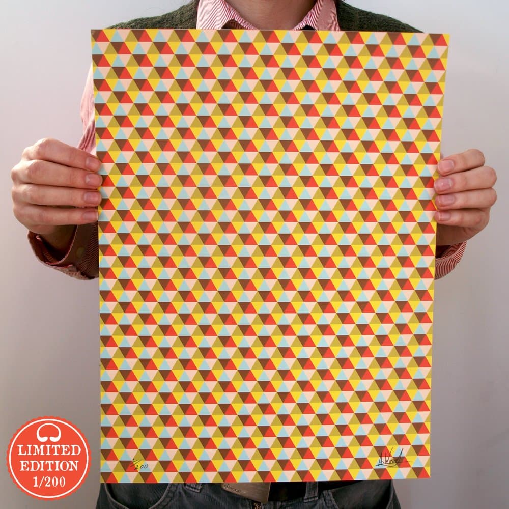 Bright Stem Art Print Trianglular Pattern 40x30cm