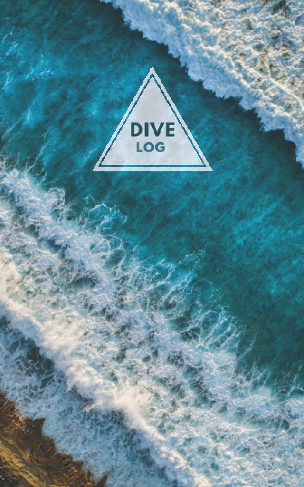 Dive Log Book for 100 dives | Wave Cover | Beginner and Experienced Scuba Divers | 5'' x 8'' | (Dive Logs by Panda Prints)