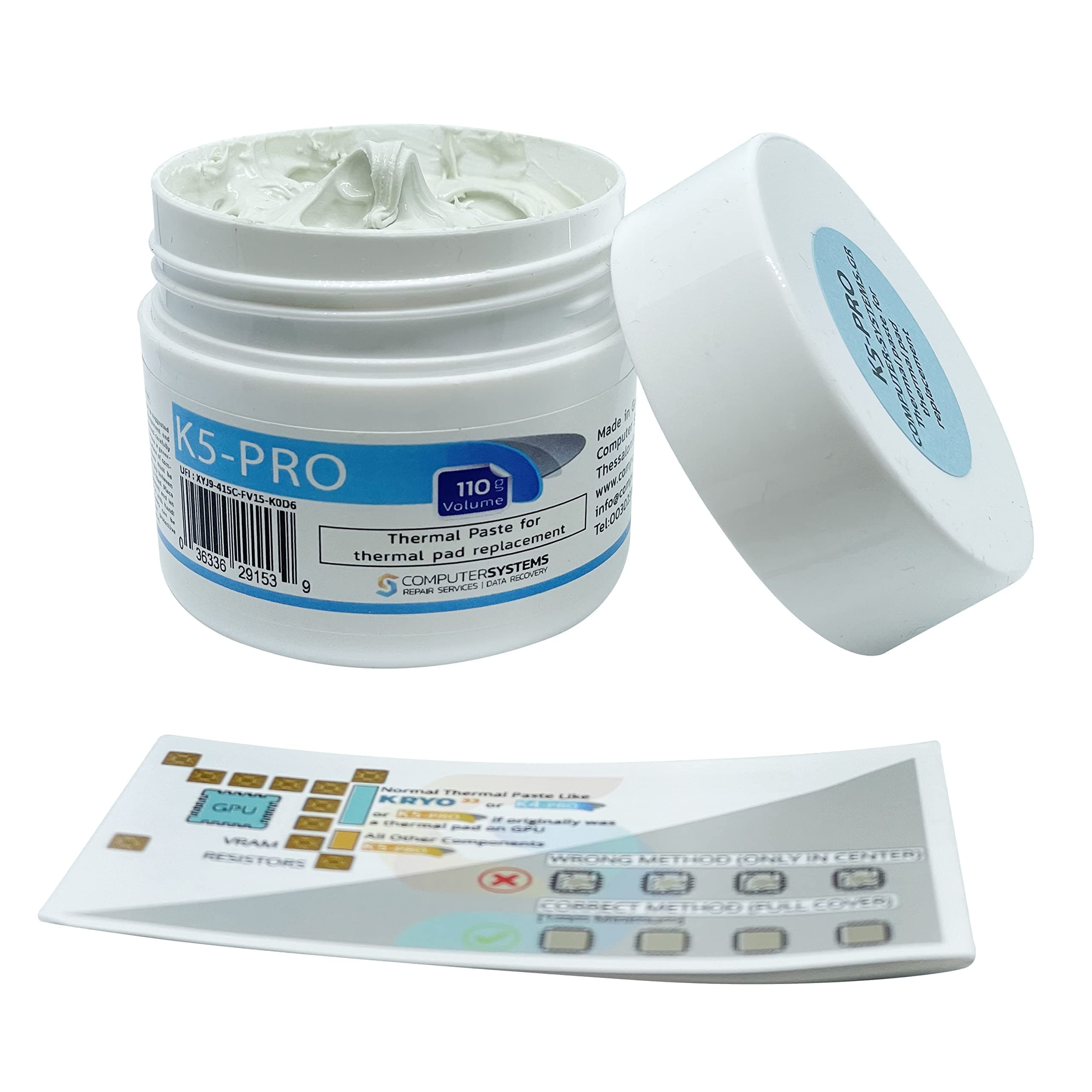 K5 PRO 110g Viscous Thermal Paste for Thermal Pad Replacement Liquid Thermal Pad Putty Compatible with Apple iMac, Asus ROG, Acer Nitro, MSI laptops, RTX 3080, 3090, PS4, Nintendo Switch, XBOX, CSGR