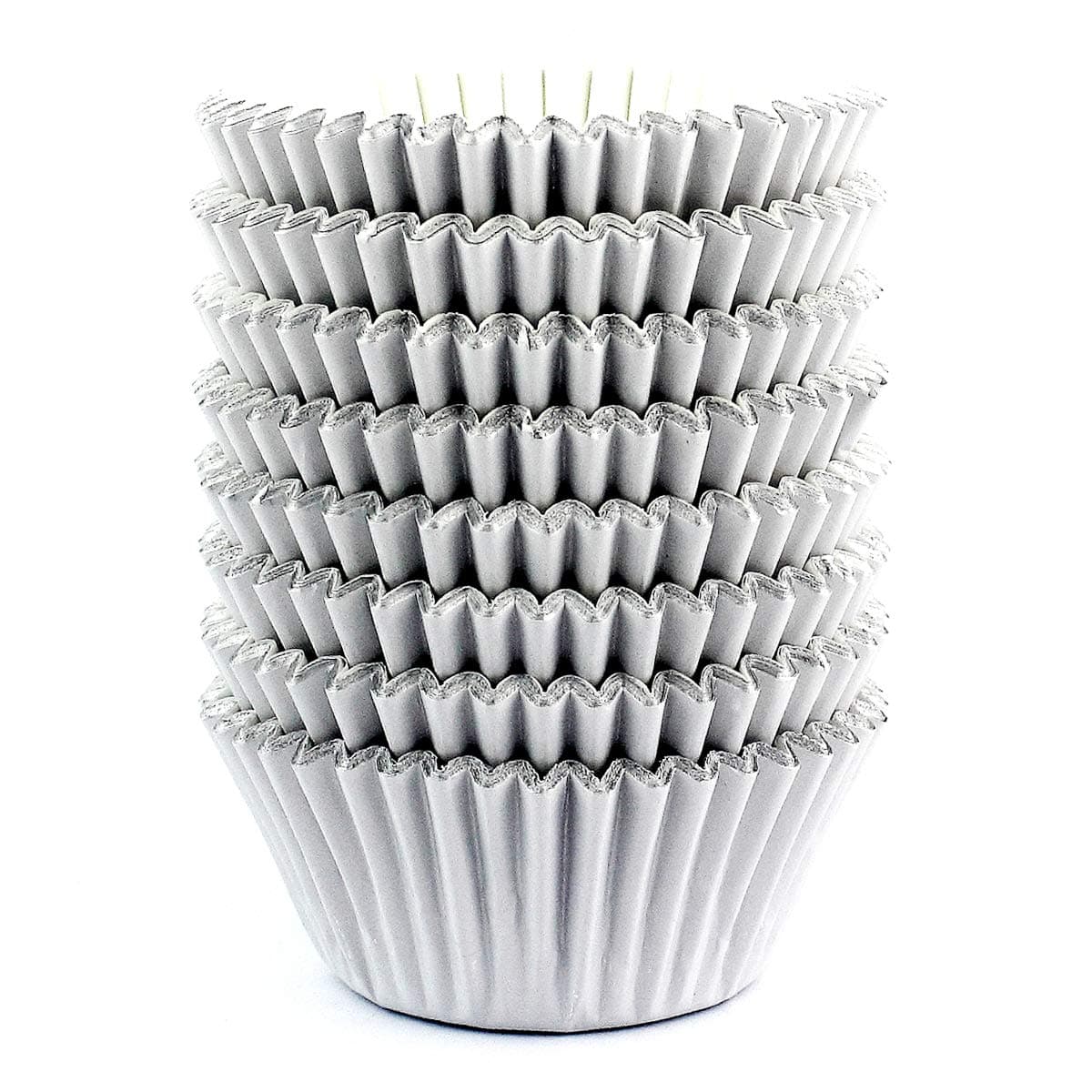 Eoonfirst Light Gray Foil Cupcake Case Liners Baking Muffin Paper Cups 198 Pcs