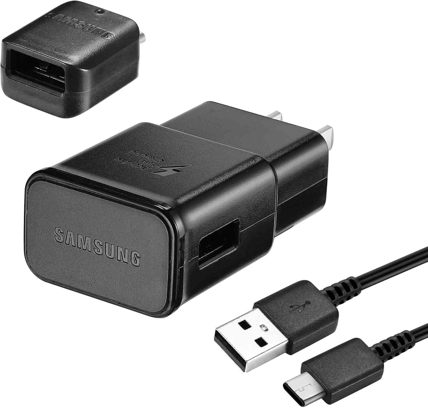 Fast Charger with USB Type C 6.6FT (2m) Cable & OTG Adapter for Samsung Galaxy S9/S9 Plus/S8/S8 Plus/S10/S10e/S10 Plus/Note 8/Note 9/Note 10/A01/A13/A03s/A21/A30/A31/A32/A33 /A51/A52/A53/A71/S20/S21