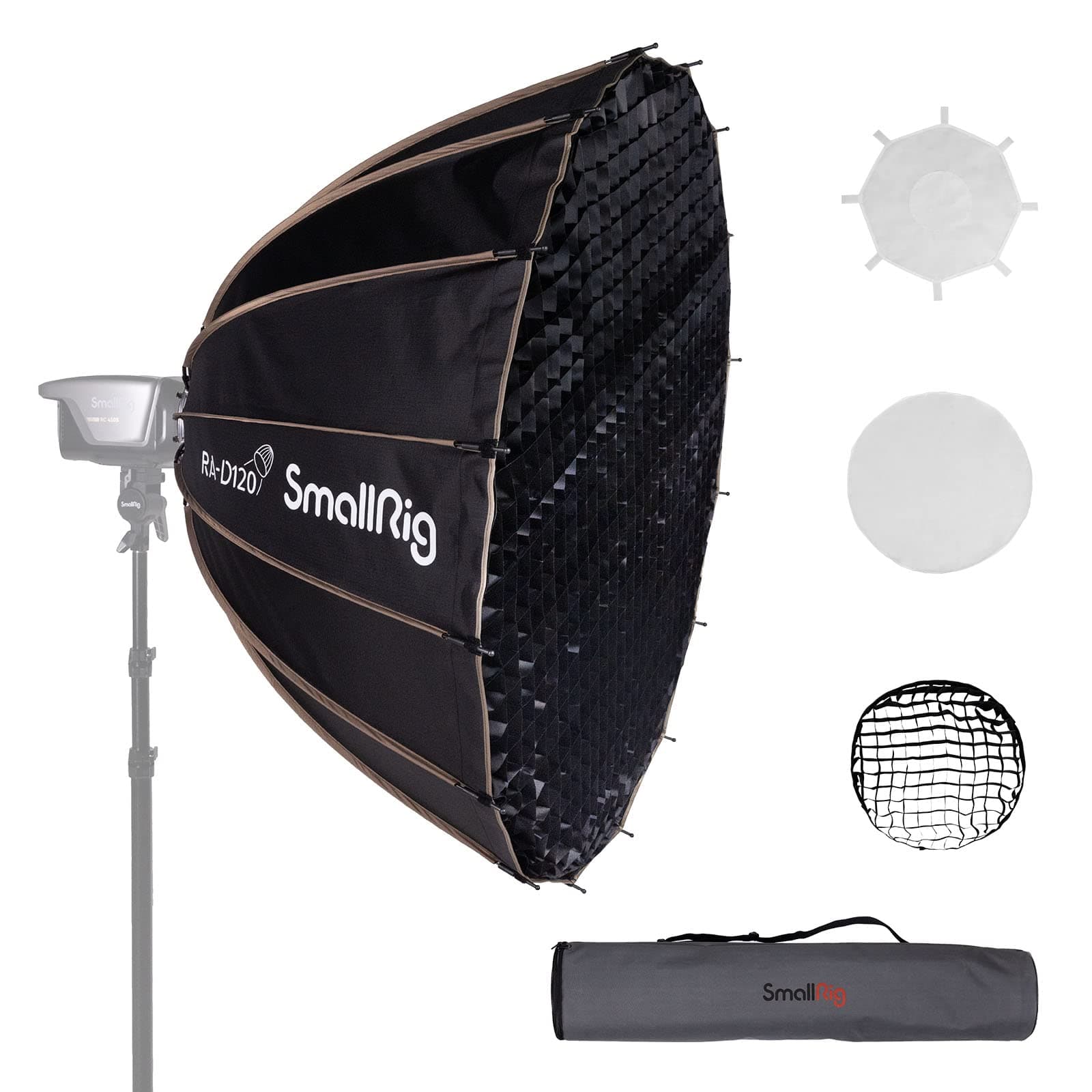 SmallRigParabolic Softbox Quick Release, Parabolic Softbox, Compatible with SmallRig RC 120D/RC 120B/RC 220D/RC220B and Other Bowens Mount Light (47.2inch/120cm)