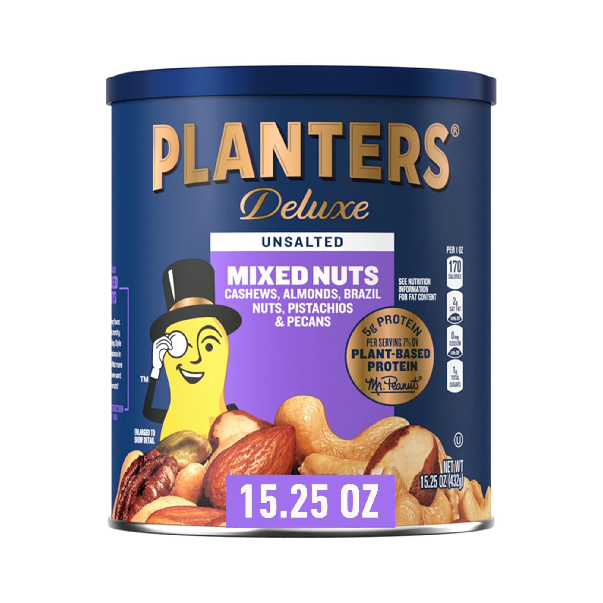 Planters Unsalted Mixed Nuts (15.25 oz)