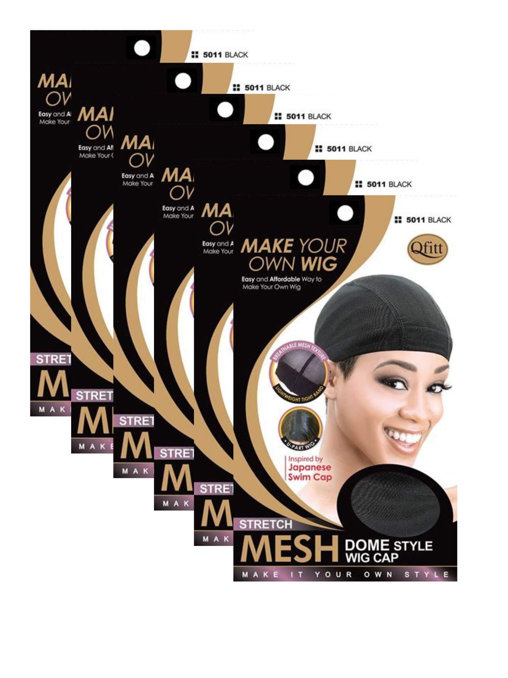 (6 Pack) - Mesh Dome Style Wig Cap #5011