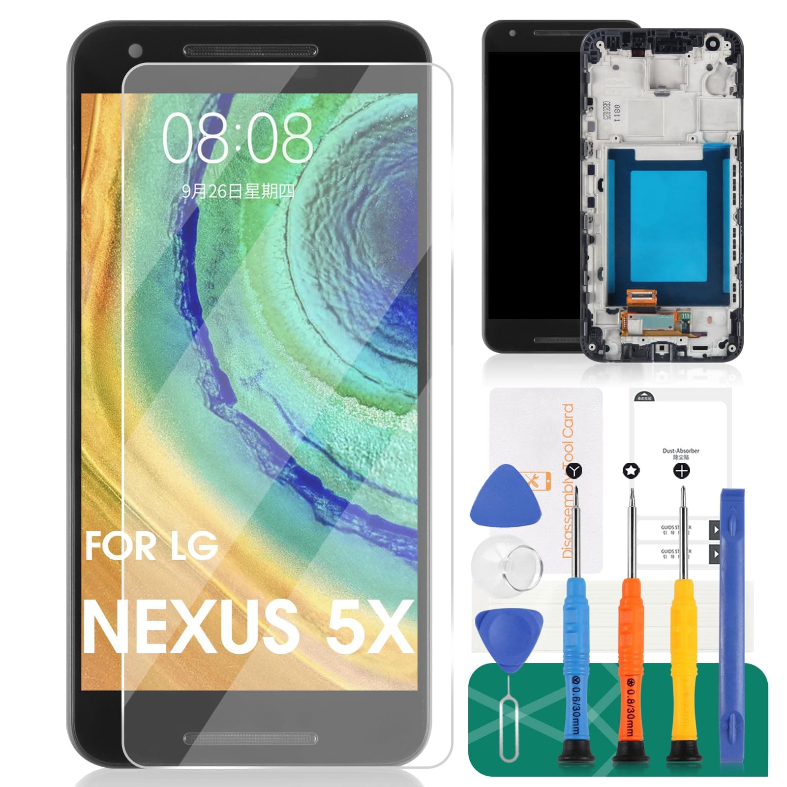 for LG Nexus 5X Screen Replacement,LCD Display Screen and Touch Screen Digitizer for H791 H790 SRJTEK Repair Parts