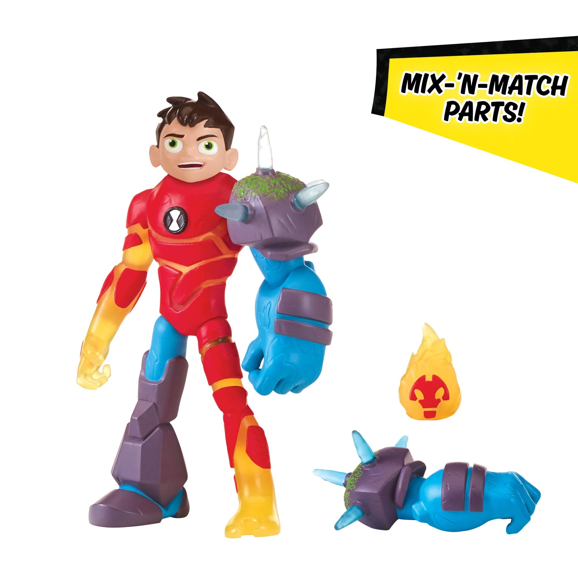 Cartoon Network Ben 10 Reboot Series 4" Basic Figure "Omni Glitch Heroes" Ben Heatblast Shockrock / CARTOON NETWORK 2019 BEN10 REBOOT 4' OMNI-GLITCH HEROES BEN-HEATBLAST-SHOCKROCK [Parallel Import] CN Anime Overseas Ben:10 Alien Hero