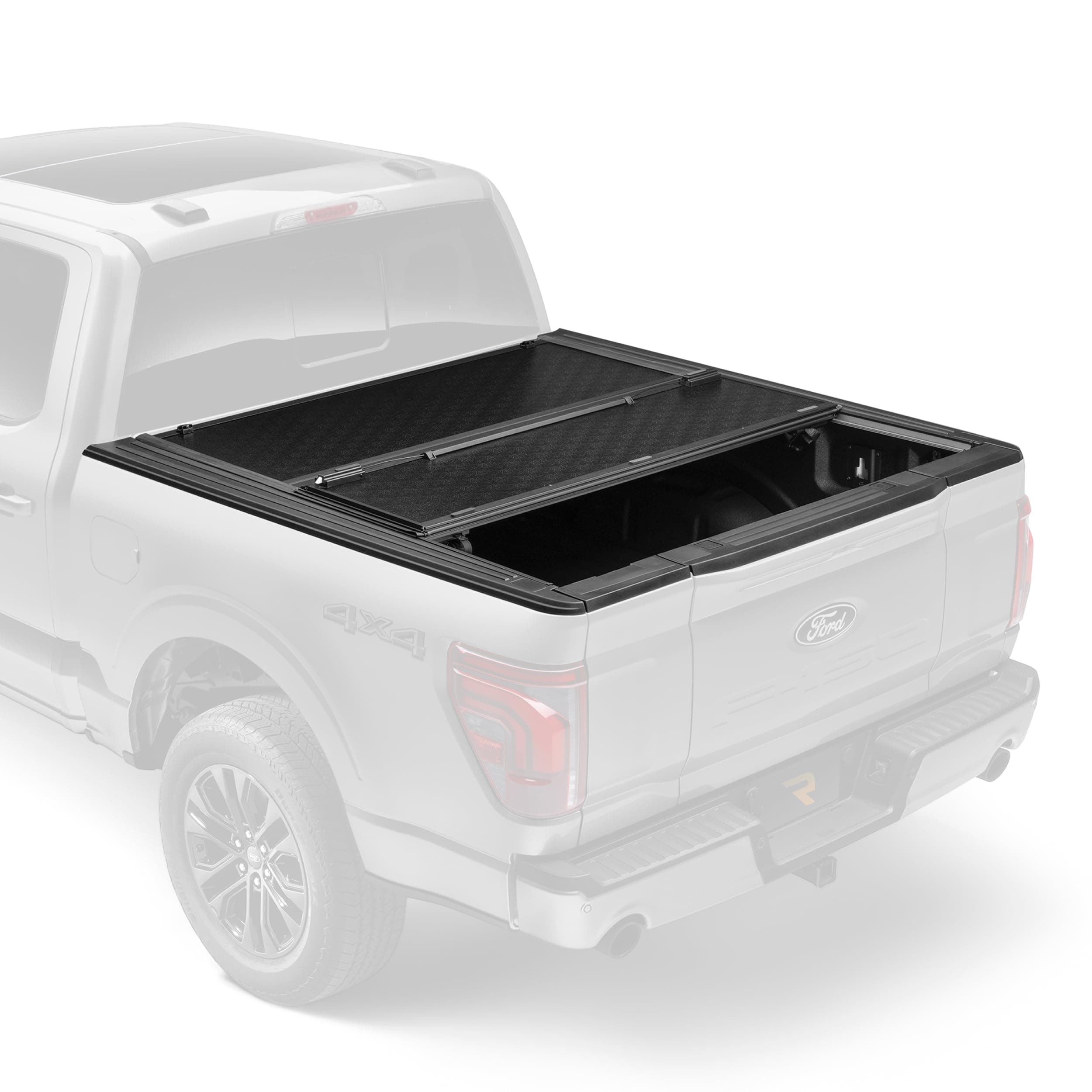 EFX Hard Tri-Fold Truck Bed Tonneau Cover - Heavy-Duty Truck Bed Protection - Durable Aluminum Panels - Hard Folding Tonneau Cover - 2021-2025 Ford F-150 (incl. Raptor/Lightning) - 5'7" Bed