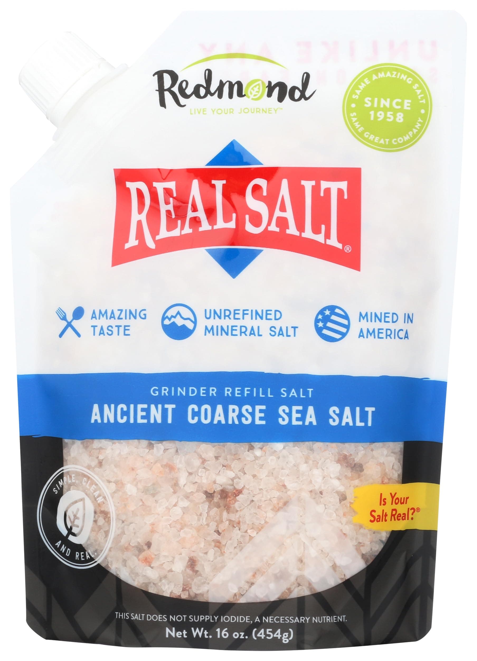 REDMOND REAL SALT Course Salt, 16 OZ