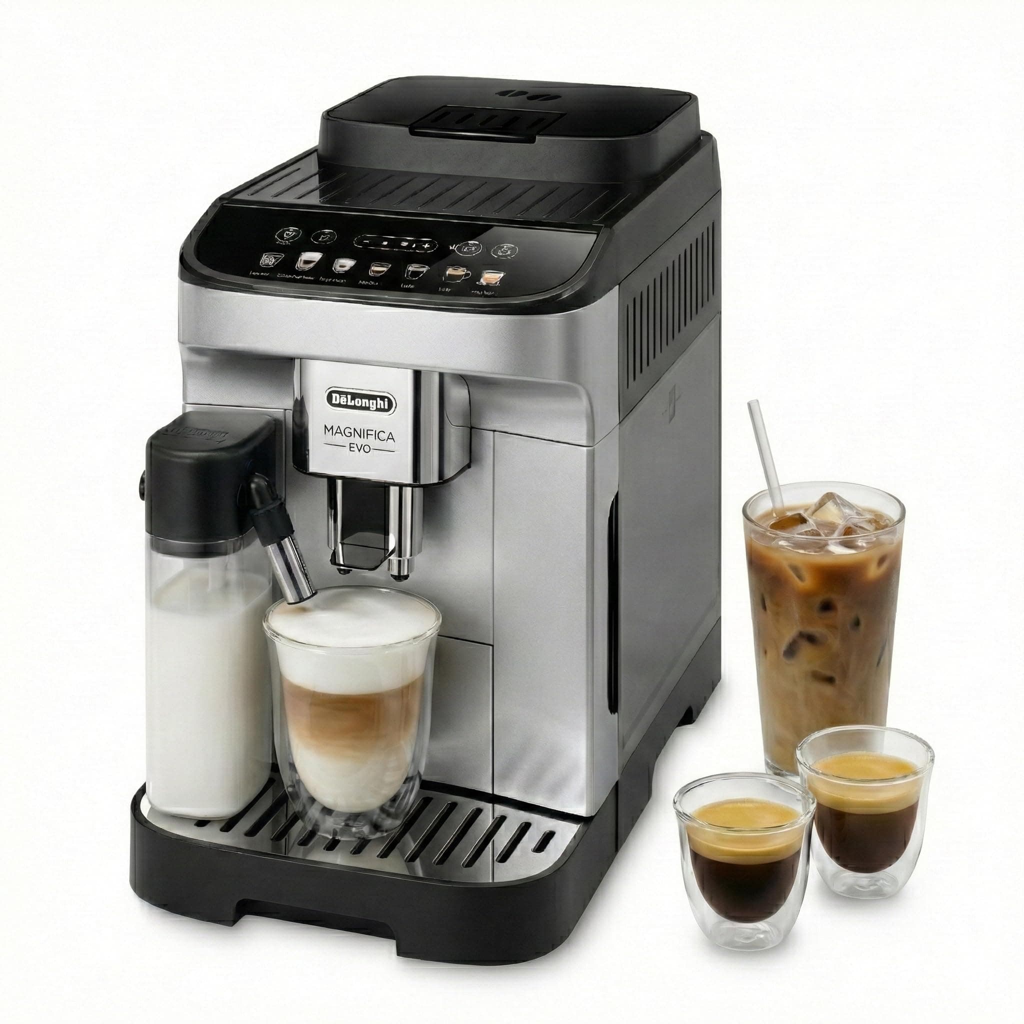 De'Longhi Coffee Machine MAGNIFICA EVO Fully Automatic Espresso Machine with 12+ Hot & Iced Beverages Intuitive Colour Display Latte Crema Twin Shot ECAM292.81.SB - Made in Europe(Amazon Exclusive)