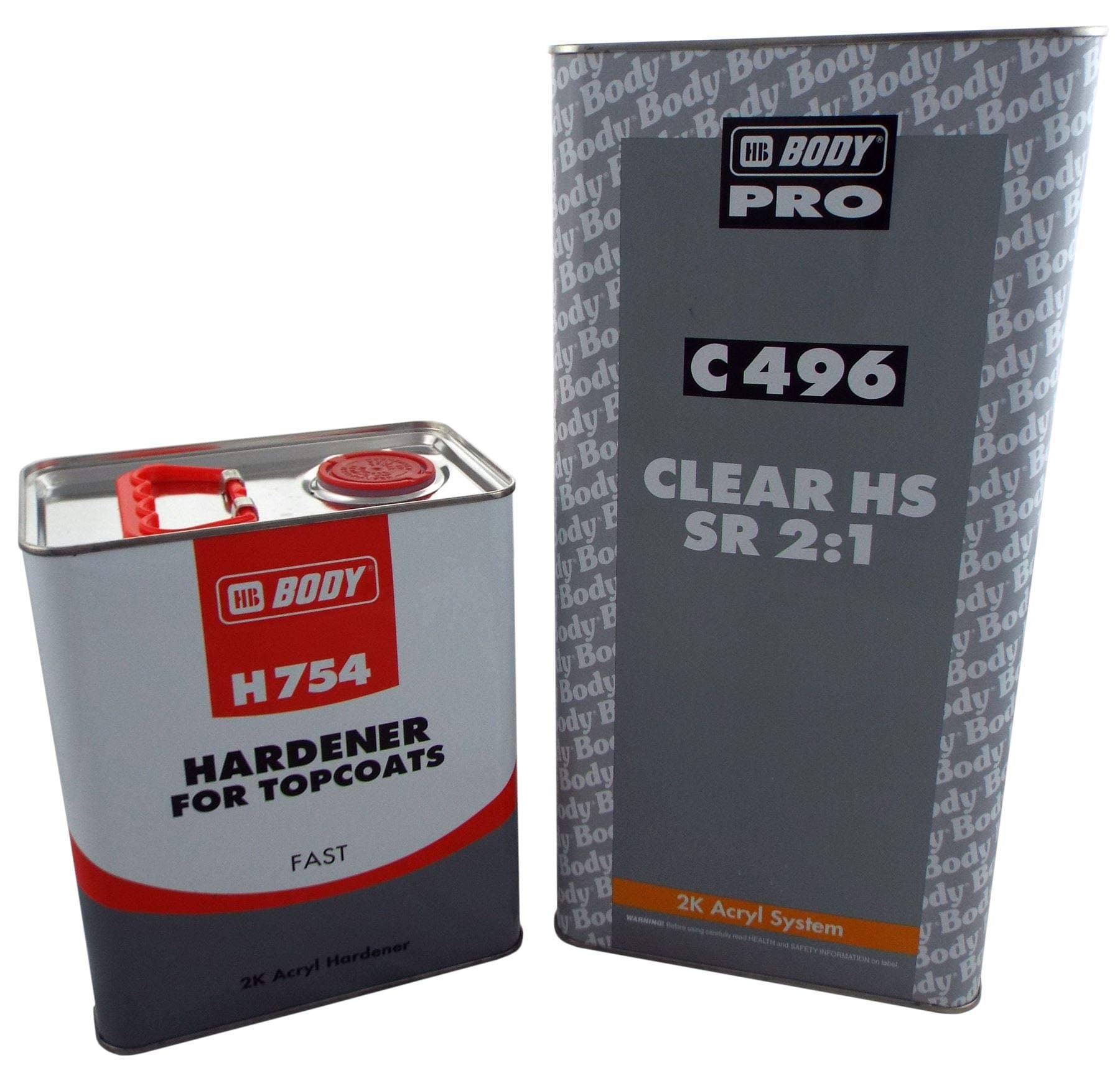 496 Autoclear HS 2K Lacquer 5 Litre Kit with 2.5 Litre Hardener Car Body Clear Coat 2:1 Mixing Ratio Suitable For Panel Or Partial Refinishes