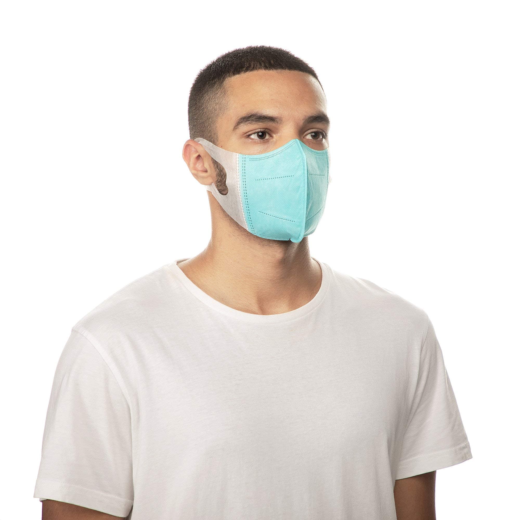 3D Protective Face Mask (Green, Medium)- 50 Pieces