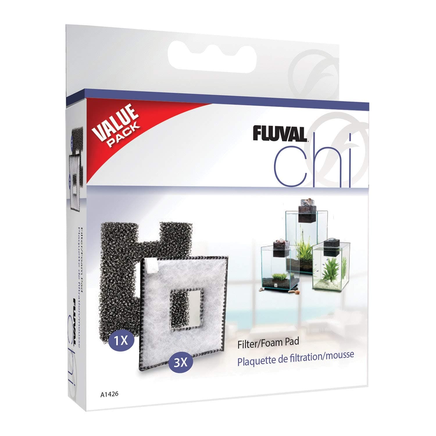 FluvalChi Filter Pad, Foam Pad 4 Pack Value Pack