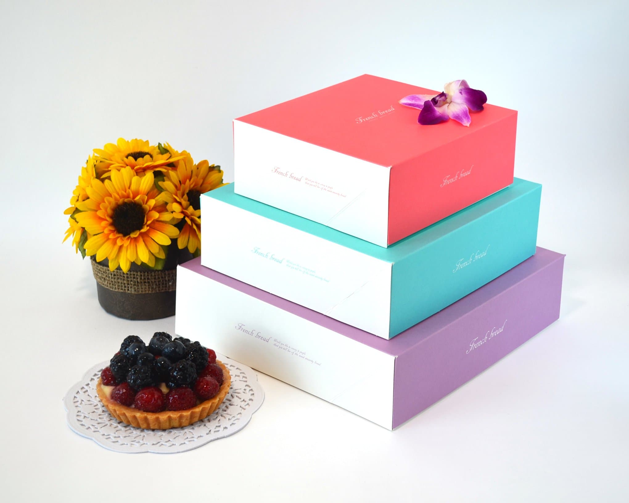 Tart Box Pie Box Cake Box Pastry Box Medium Blue