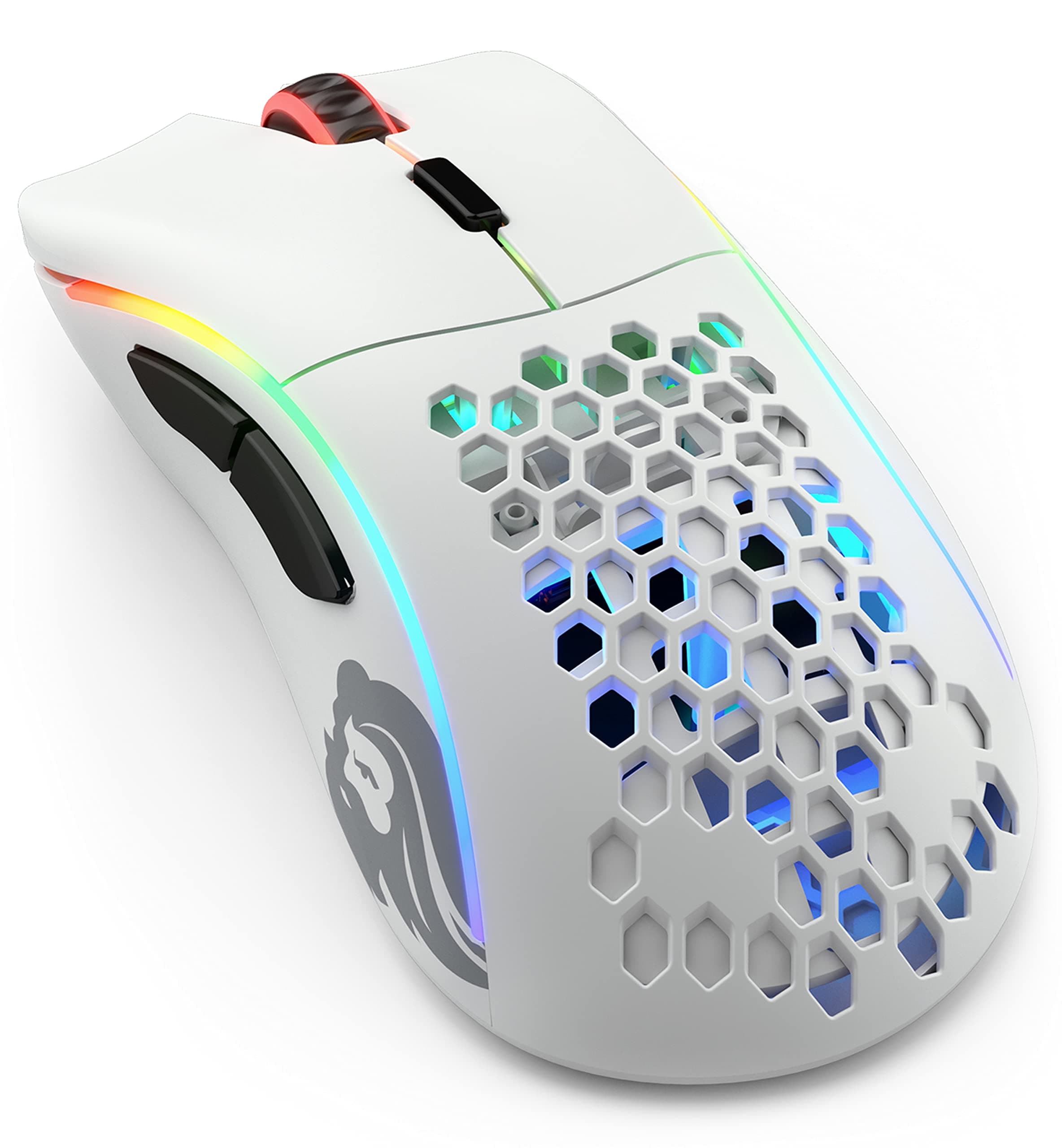 Model D Wireless Gaming Mouse - 69g Superlight, Lag Free 2.4Ghz Wireless, Up to 71 Hour Battery, RGB, BAMF Sensor, Ergonomic, 6 Buttons - Matte White