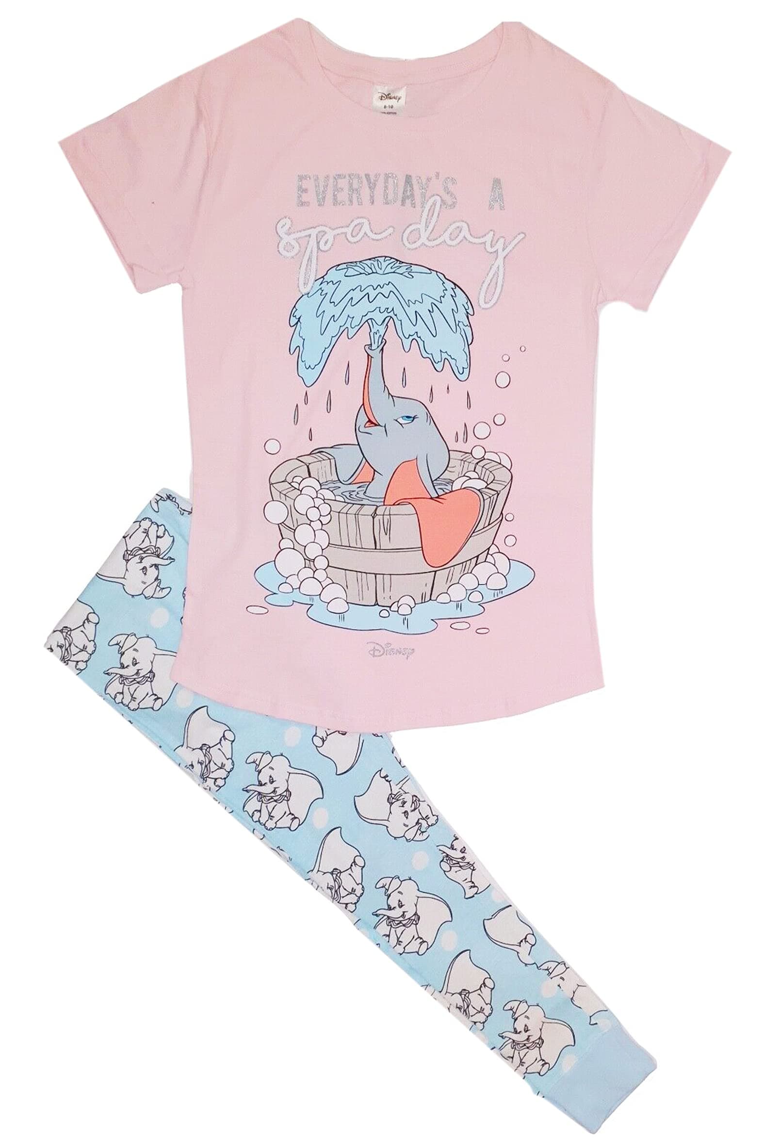 Ladies Womens Dumbo Pyjamas Various Characters Bottoms & Top (Ladies Disney Dumbo Spa Day Pyjamas, UK 20/22)