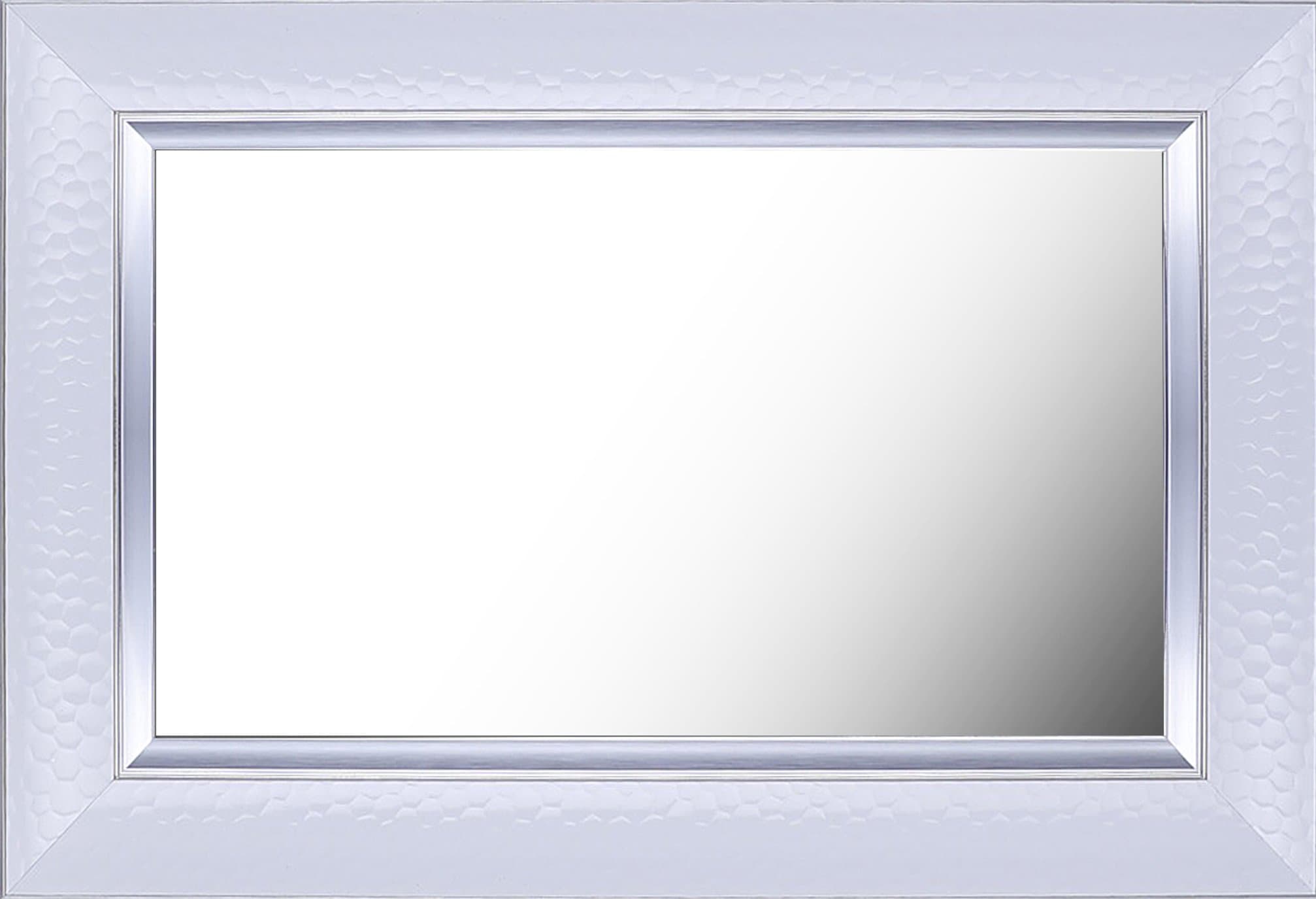 Mirrorize IMM340 HobbitHoleCo Rectangular Plain White Fancy Frame and Liner, 27.25 35.25 (Inner Mirror 20 28-Inch)