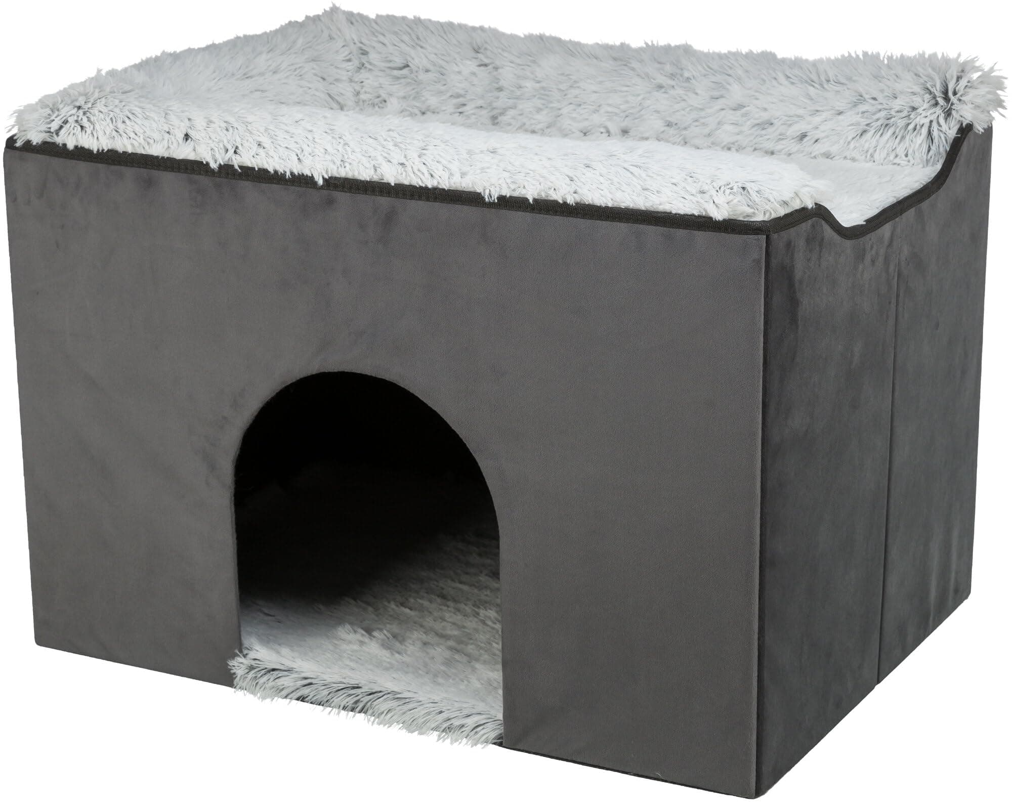 Harvey Cave - Cat Bed - Soft and Durable Cube House - Foldable Hideaway - Pet Condo for Indoor Cats and Small Dogs