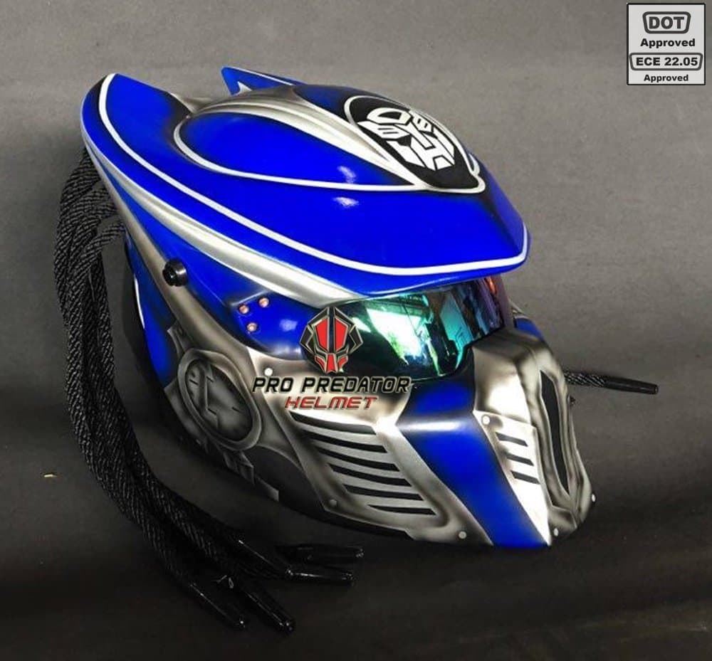 Pro Predator Motorcycle DOT Approved Helmet Optimus Prime Style include Tri Laser SY36