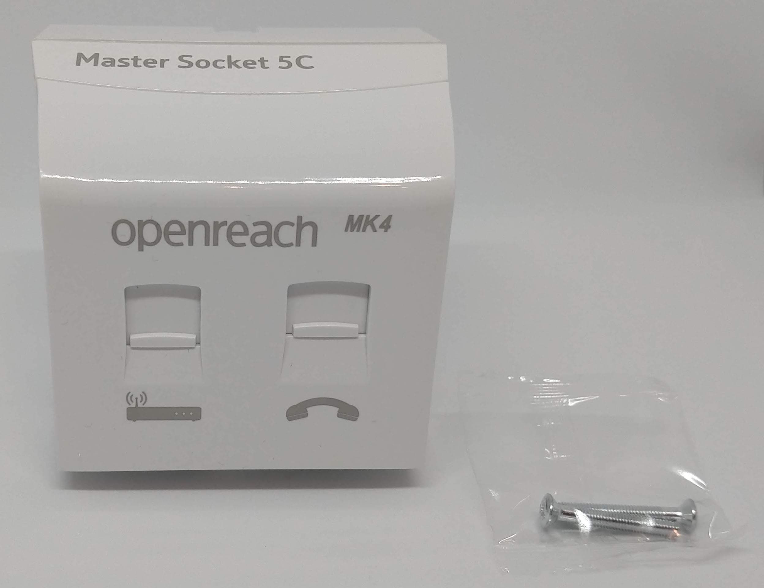 NTE5C MK2 + VDSL MK4 OpenReach Telephone Master Socket + Back Box