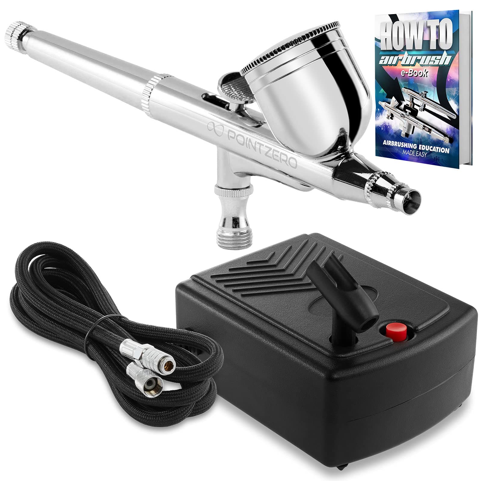 Multi-Purpose Dual-Action Airbrush Set - Mini Compressor Kit