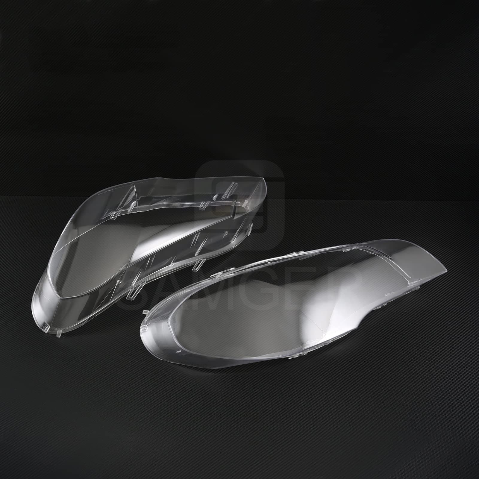 Samger 2Pcs Left Right Side Headlight Headlamp Lense Clear Lens Cover Replacement for BMW X5 E70 2007-2013