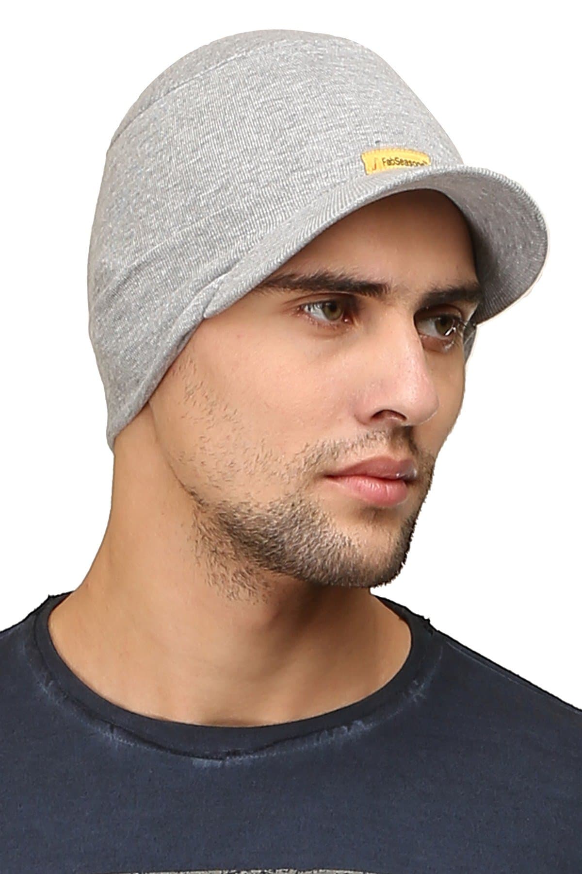 FabSeasons Cotton Skull Cap (Grey)
