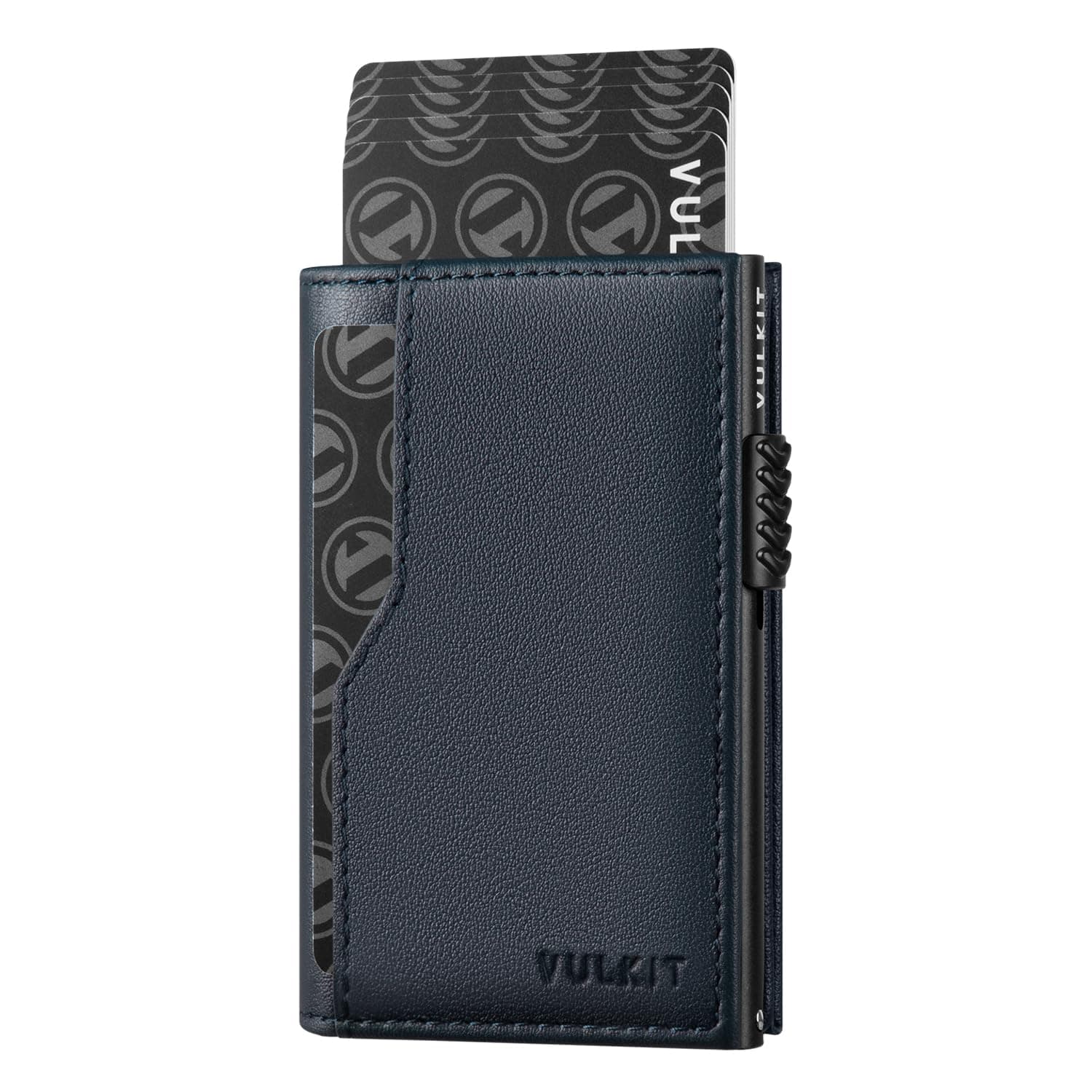 Card Holder Wallet with Double ID Windows RFID Blocking Pop Up Wallet Minimalist Design for 12 Cards