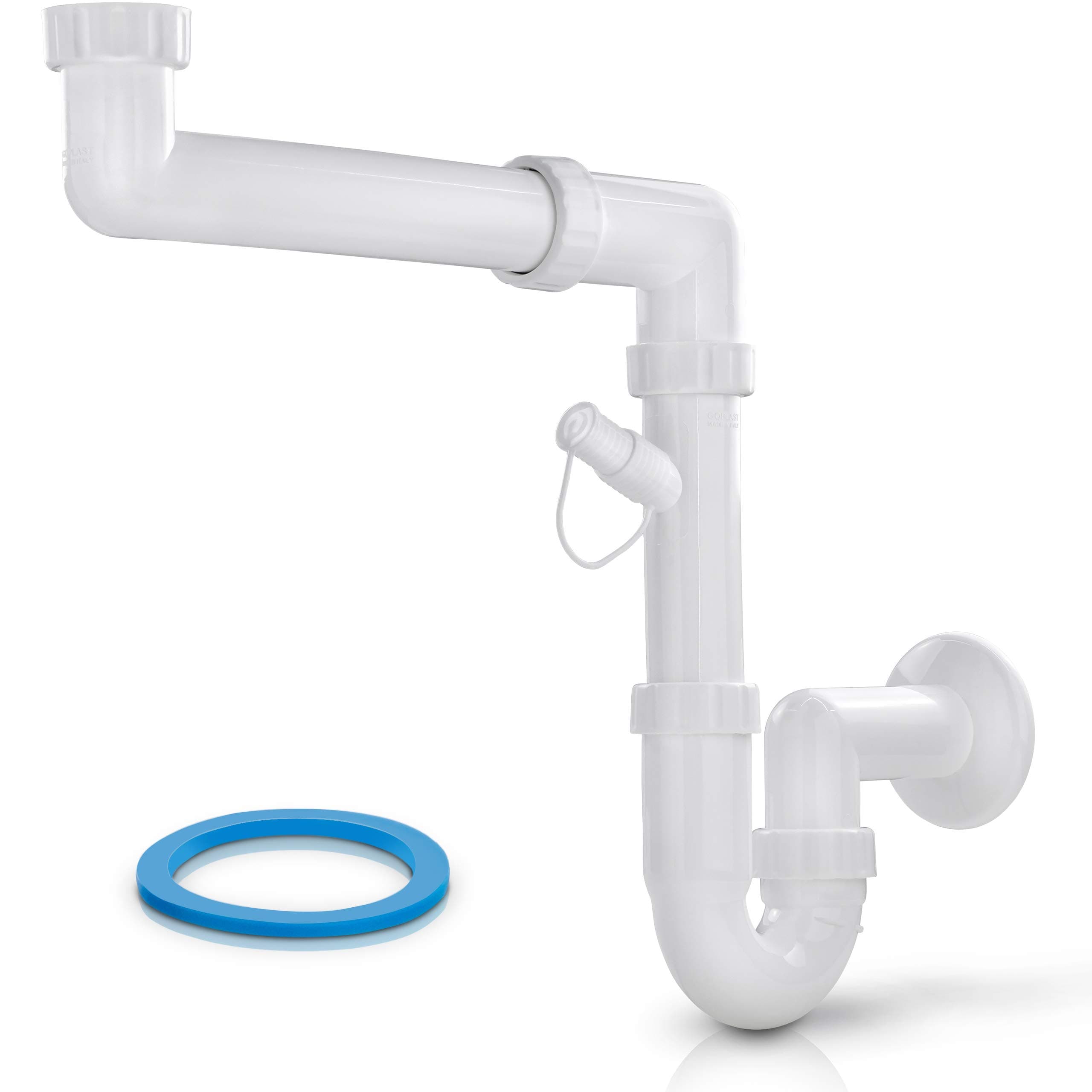 Siphonly® Space-saving siphon | Drain fitting for sink | Odour trap for kitchen 6/4 inch - diameter 40 mm | With additional device connection for washing machine or washing machine