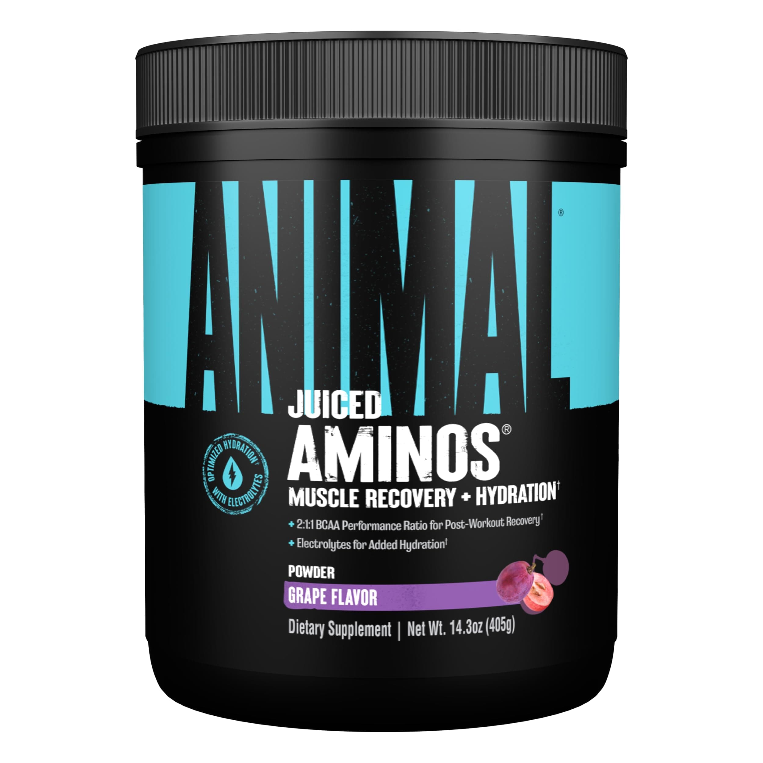 Juiced Amino Acids - BCAA Powder EAA Matrix Plus Hydration with Electrolytes and Sea Salt Anytime Recovery and Improved Performance, Grape Flavor, 30 Servings