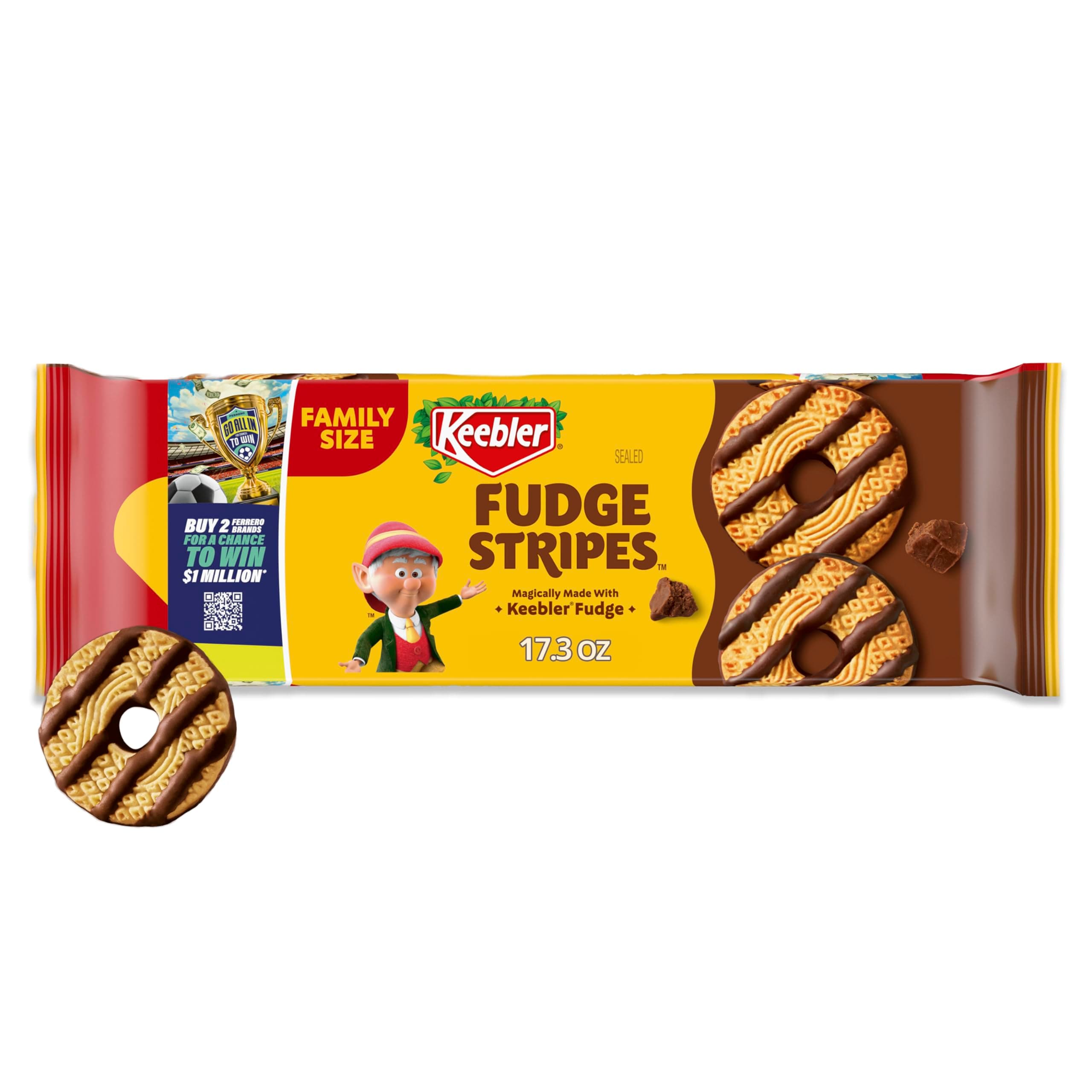Fudge Stripes Original Cookies Family Size 17.3 Ounce
