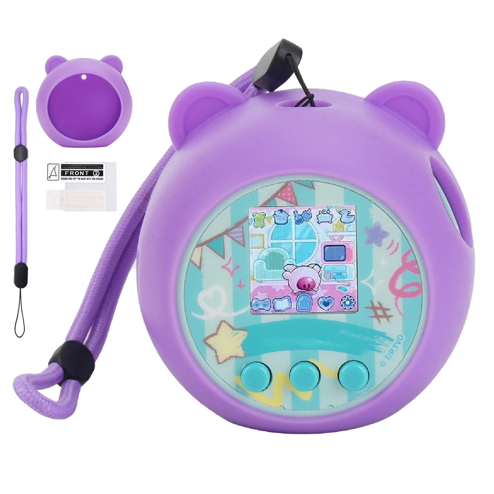 YouKnow Silicone Case Compatible with Punirunes Interactive Digital Toy, Protective Skin Sleeve for Punirunes Virtual Electronic Pets Accessories (Case Only) (Purple)