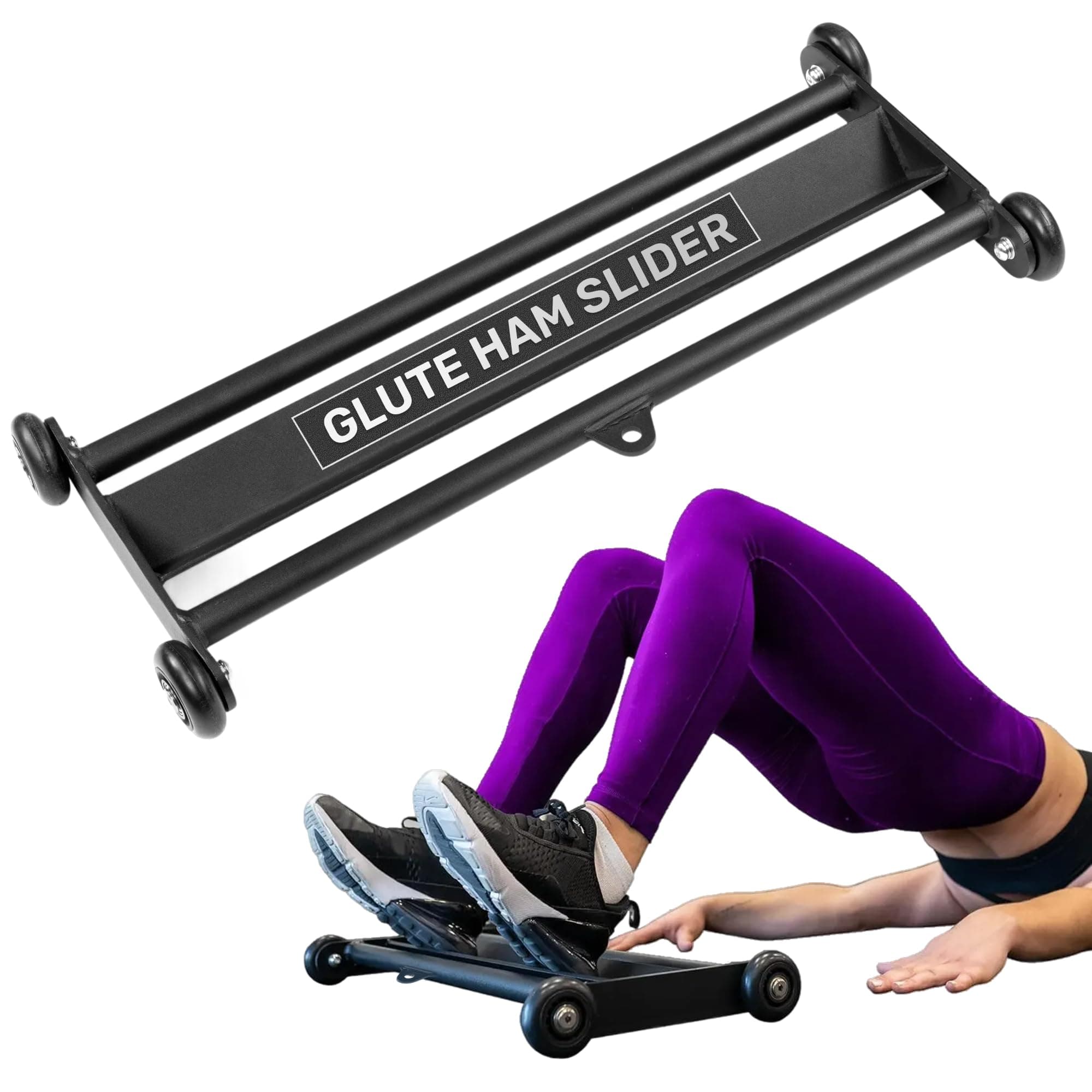 Glute Ham Glider - Commercial and Home Gym Multi-Function Roller - Hamstring Curl, Abdominal and Leg Workouts