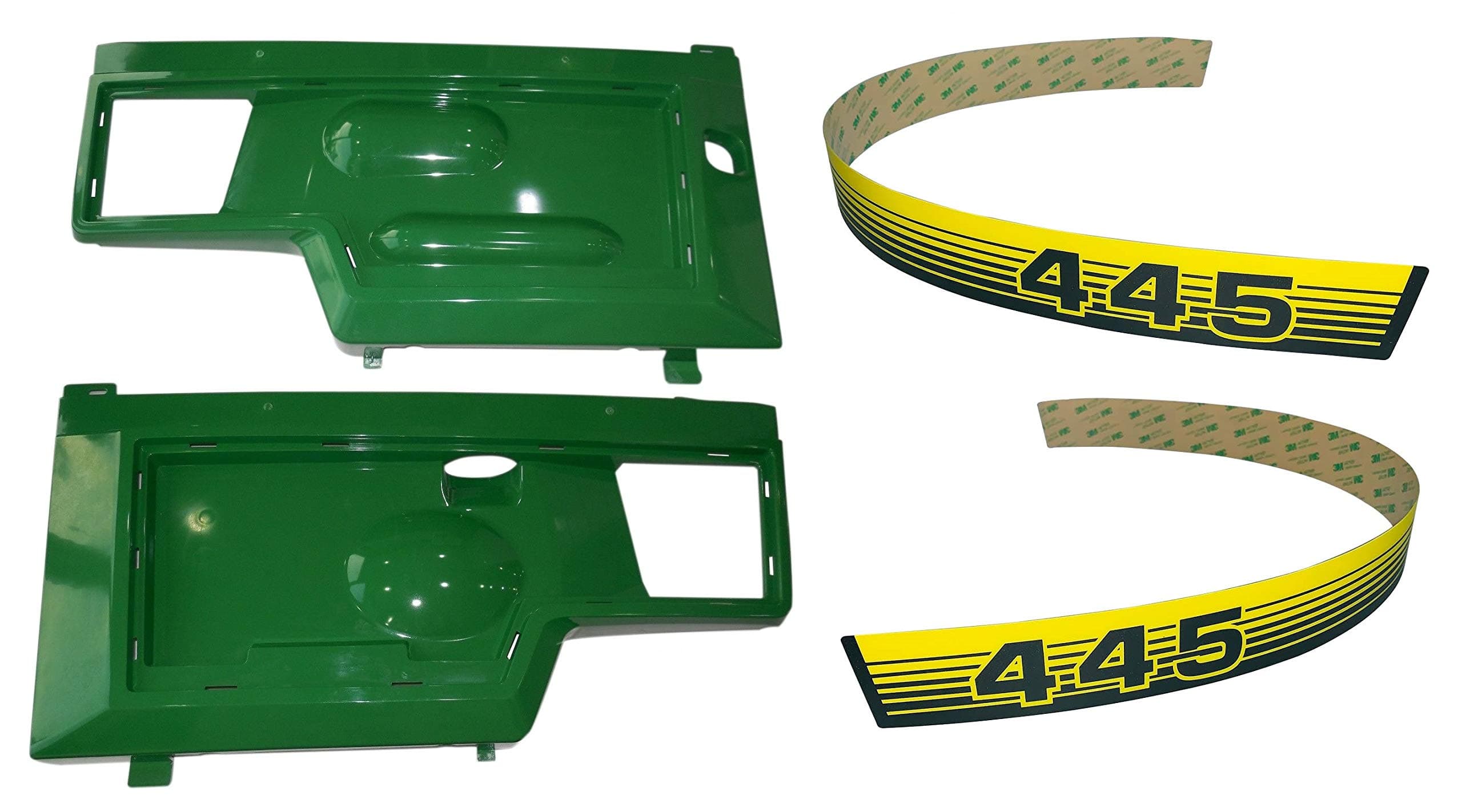 New LH & RH Side Panels/Decal Set/Panel Retaining Clip Kit Replaces AM128982 AM128983 M116148 M1166149 Compatible with JohnDeere 445 S/n Below 070000