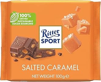 Salted Caramel Milk Chocolate Bar Crunchy Caramel Pieces, 100 grams